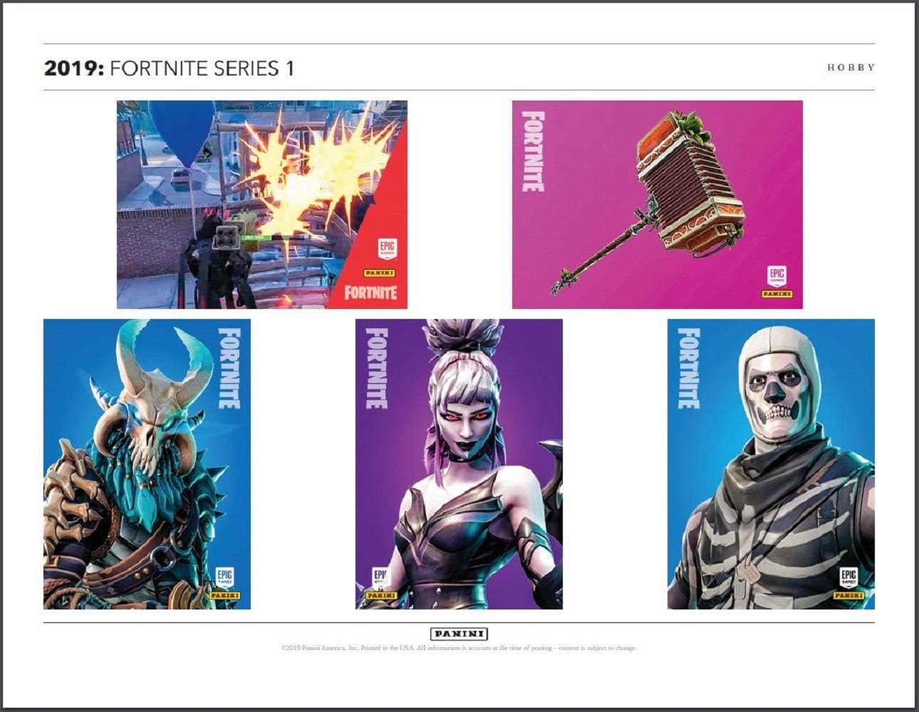 2019 Panini Fortnite Series 1 Trading Cards Hobby PACK (Sealed)(Random)