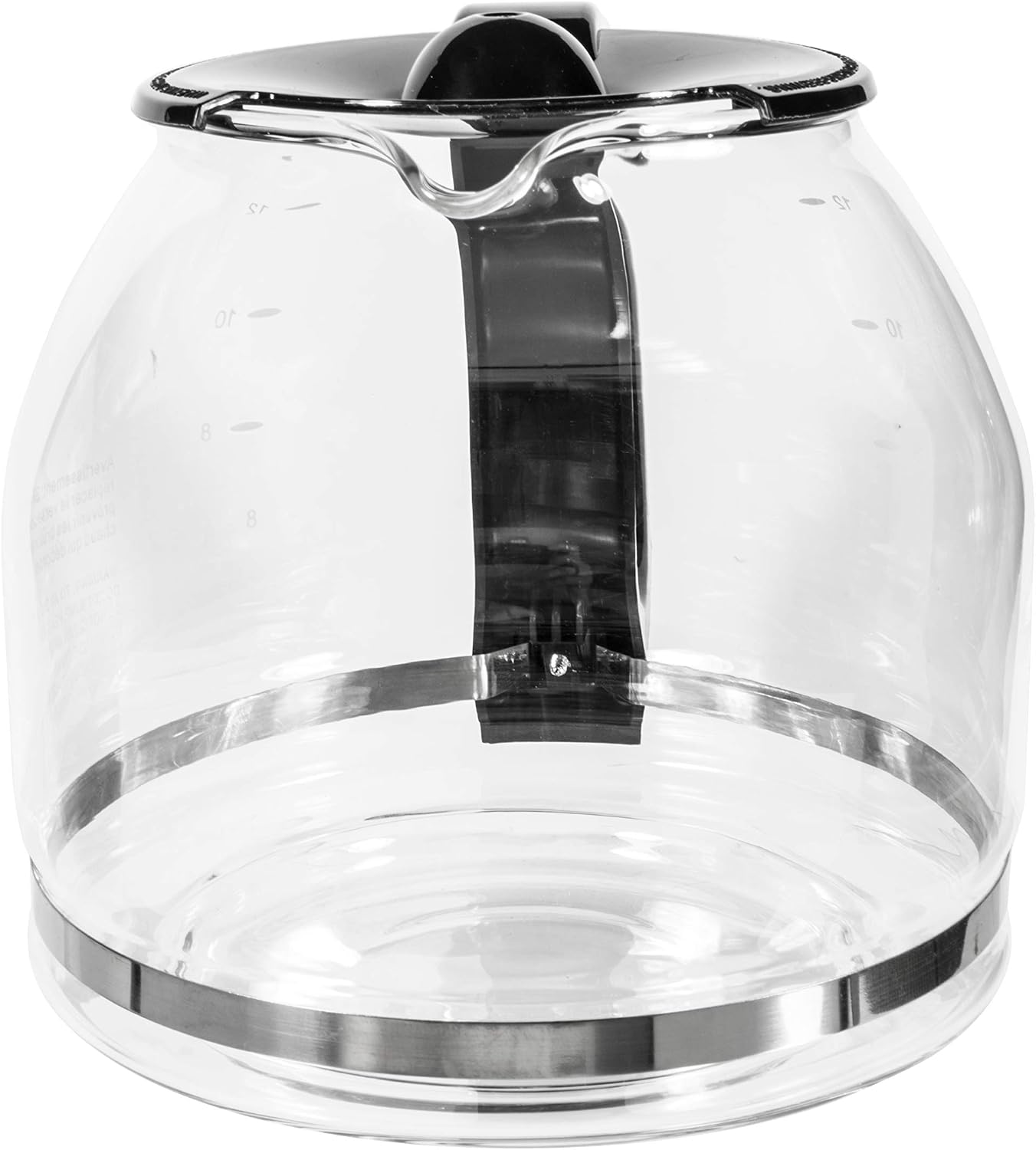 Univen 12 Cup Glass Coffeemaker Carafe Compatible with Mr. Coffee PLD13 CG12 CGX20 DR12 DRX20 GBX20 NC12 NCS12 NCS13 NCX20 TF12 TFS12 TFX20 VB12 VBX20
