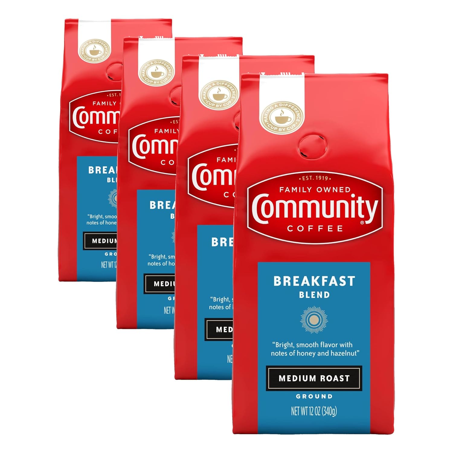 Community Coffee French Roast, Ground Coffee, Extra Dark Roast, 12 Ounce Bag (Pack of 1)