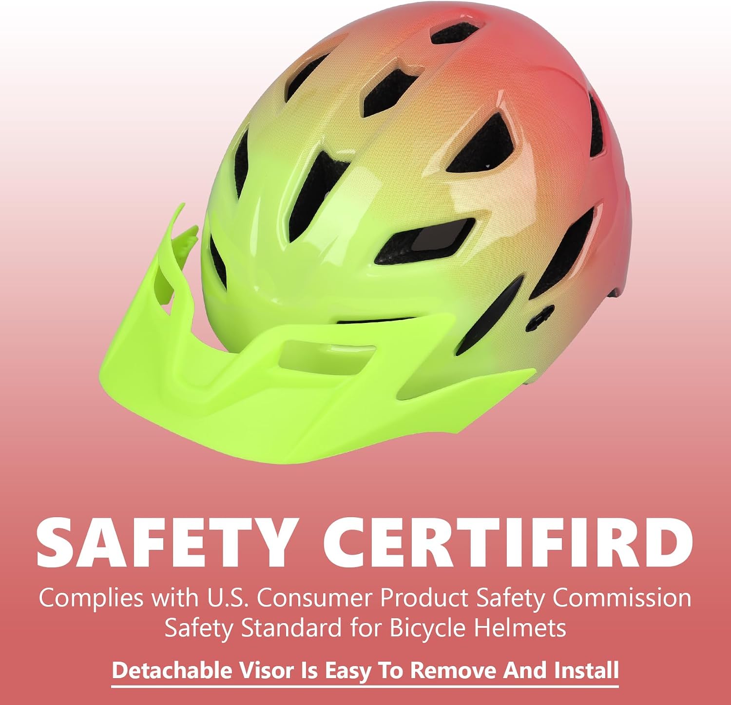 Kids Bike Helmet with LED Light for Youth Teen Toddler Boys Girls