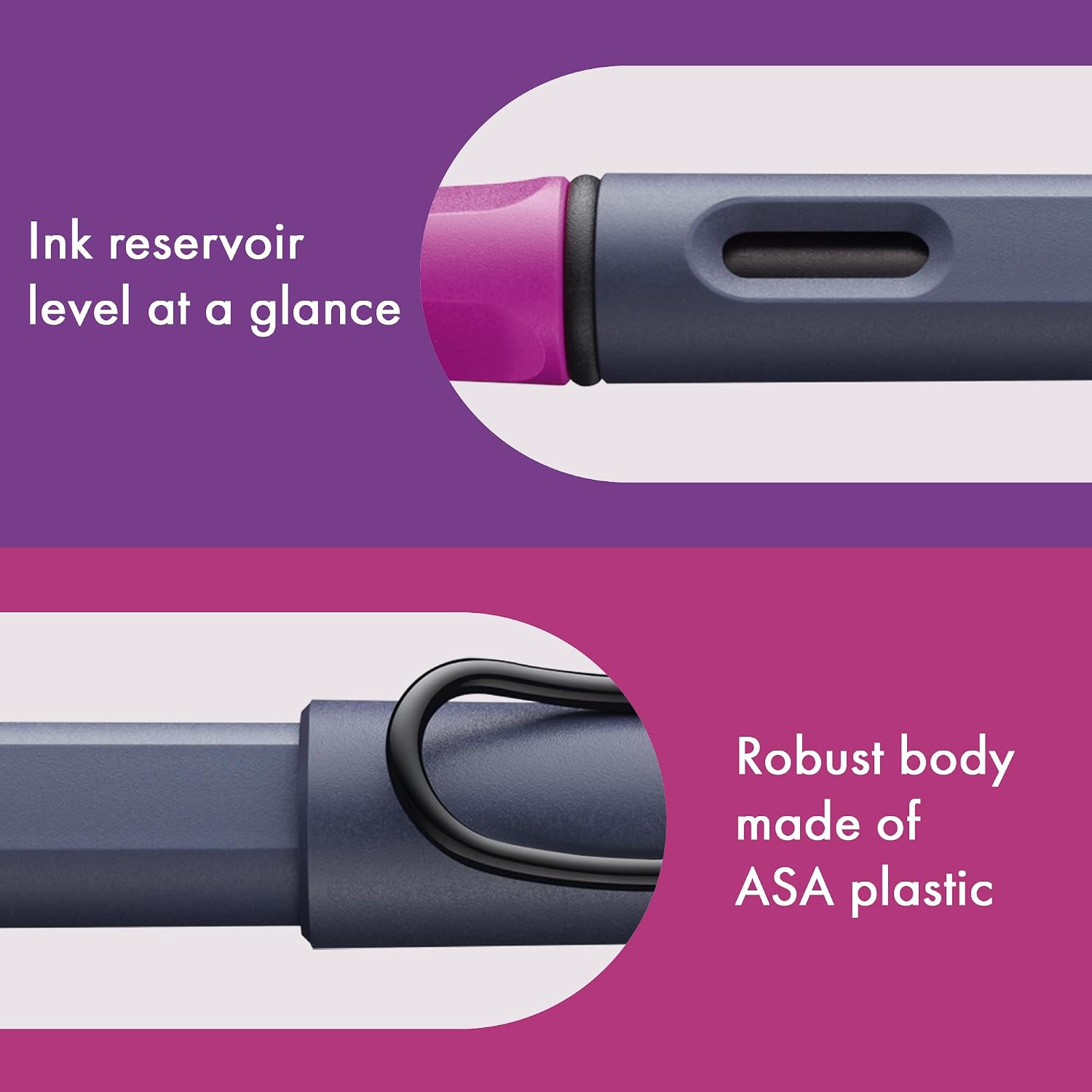 LAMY safari umbra - Fountain Pen with ergonomic grip & polished steel nib in size F - ideal for any Writing & Calligraphy - including LAMY T 10 blue cartridge - Right-Handed