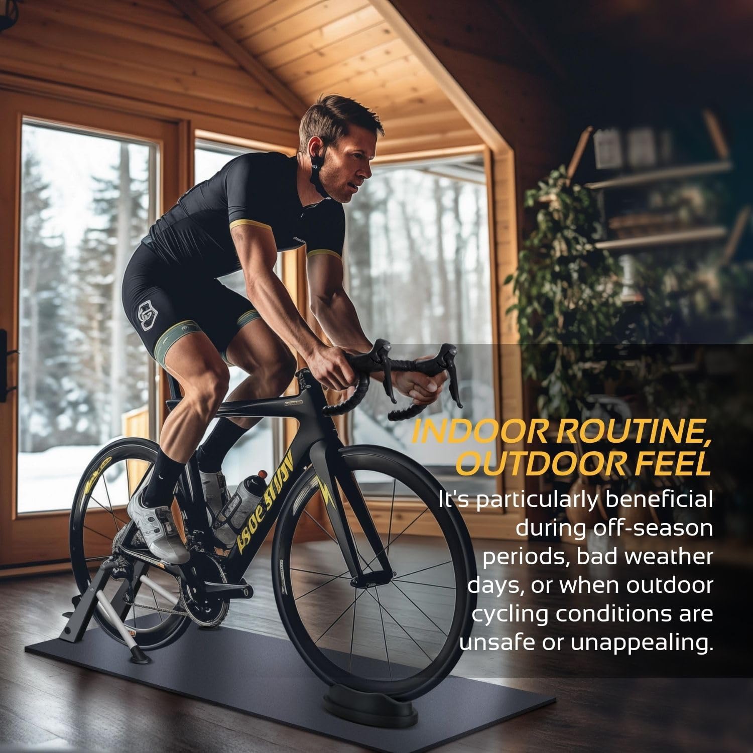 Flexzion Bike Trainer Front Wheel Block