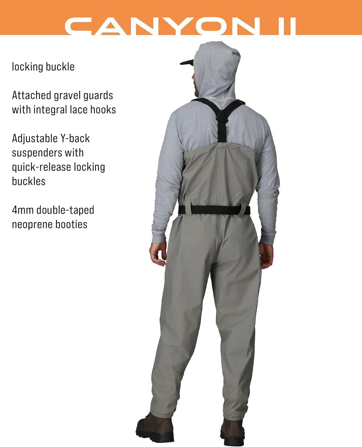 FROGG TOGGS Canyon II Breathable Waterproof Stockingfoot Fishing Chest Wader for Fishing