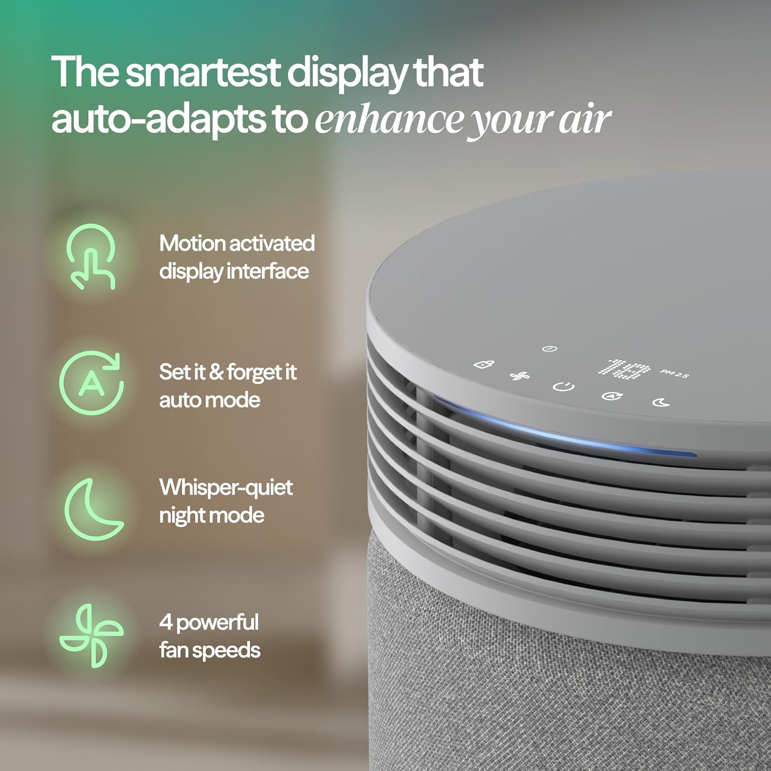 BLUEAIR Blue Pure 511i Max Smart Air Purifier for Bedroom & Small Rooms up to 1, 138 Sq Ft, HEPASilent Air Cleaner for Pets, Allergies, Smoke & Dust