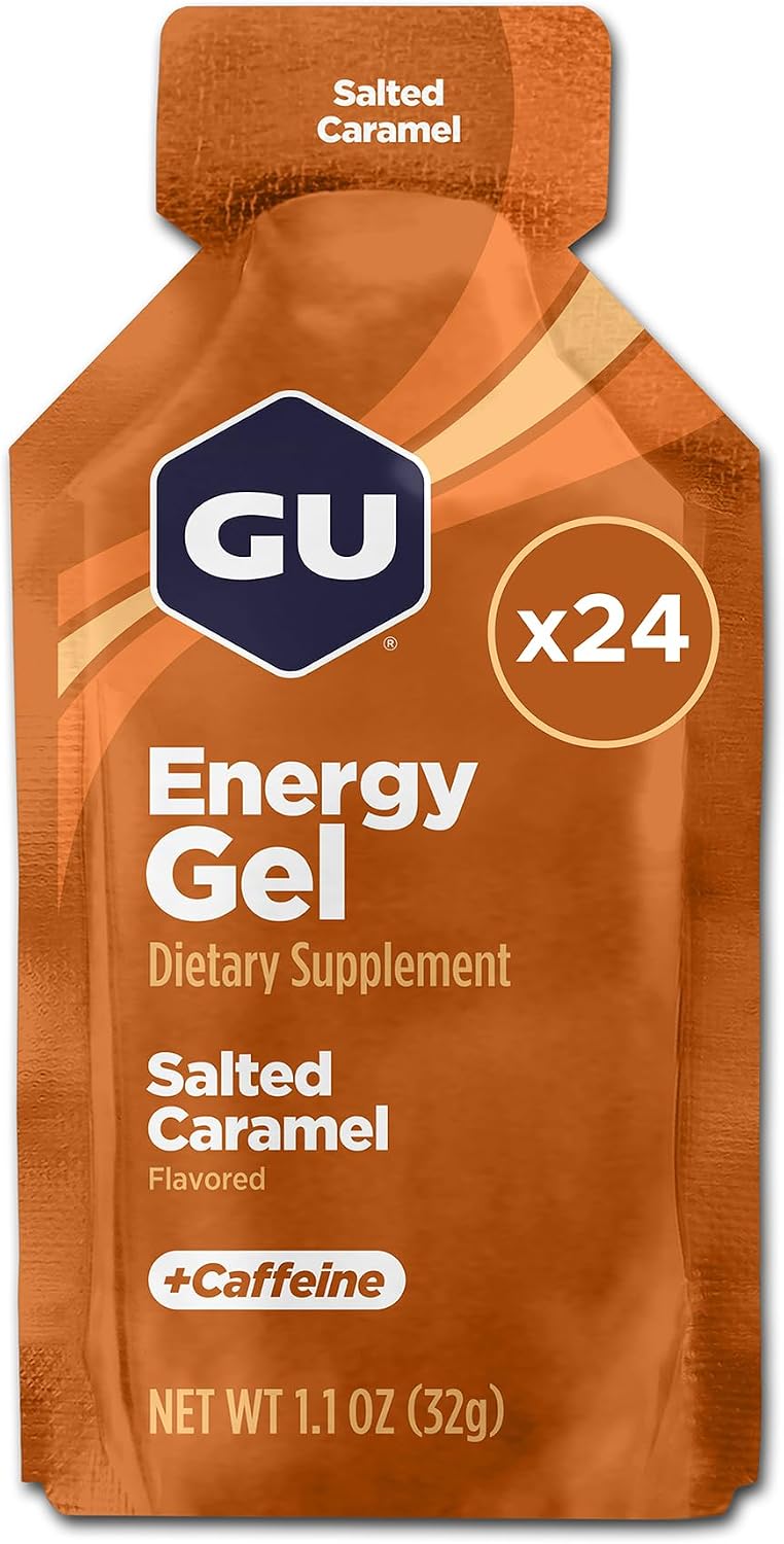 GU Energy Original Sports Nutrition Energy Gel, Vegan and Dairy-Free On-the-Go Energy for Any Workout, Vanilla Bean, 8-Count