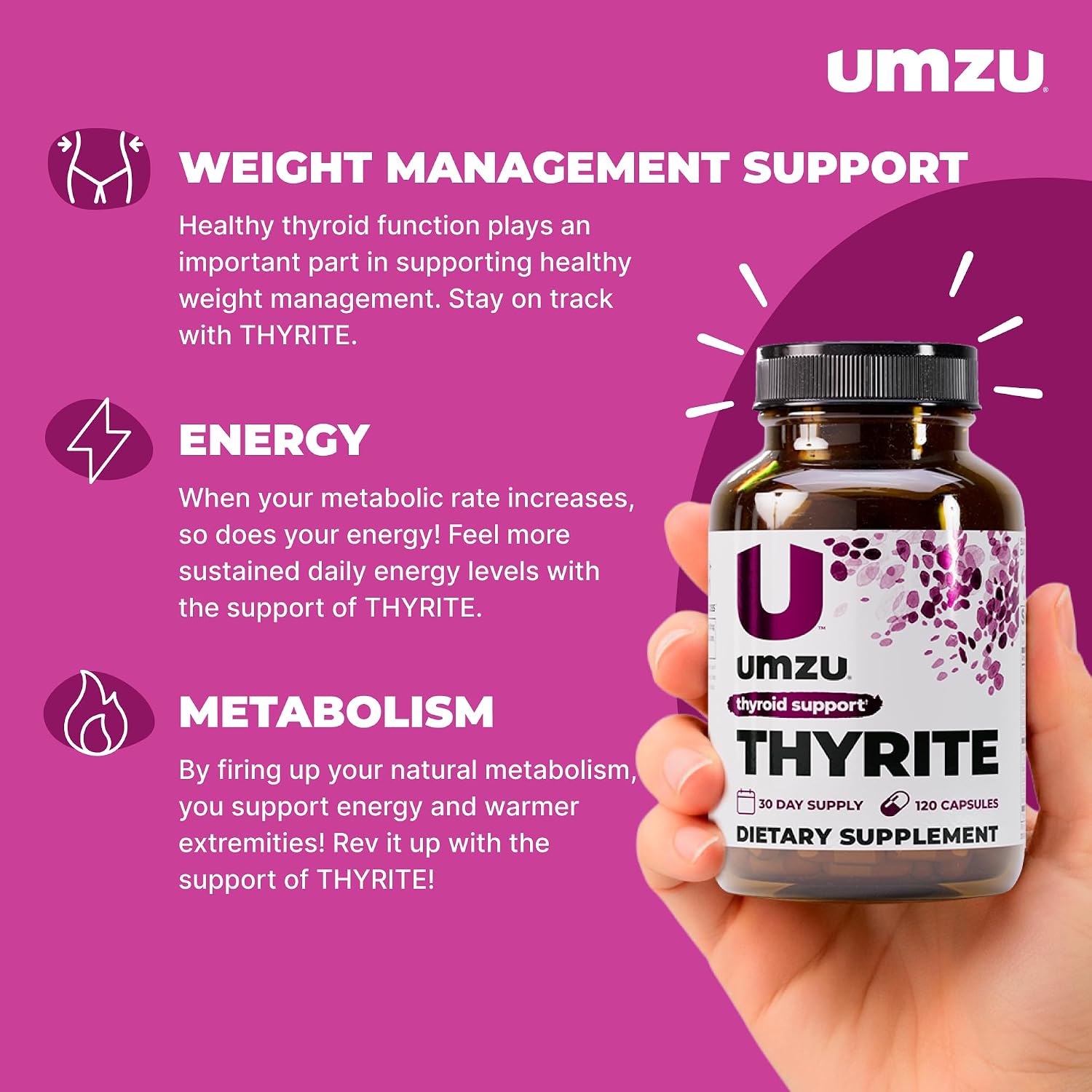 UMZU Thyrite Thyroid Support Supplement, 30 Day Supply