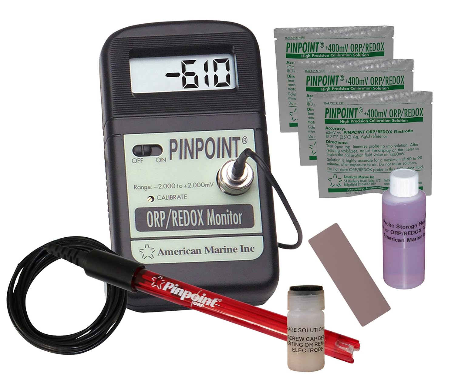 Pinpoint® ORP Monitor KIT Lab Grade Portable Bench Monitor Kit for Alkaline/Hydrogen-Rich/Ionized/Kangen Water