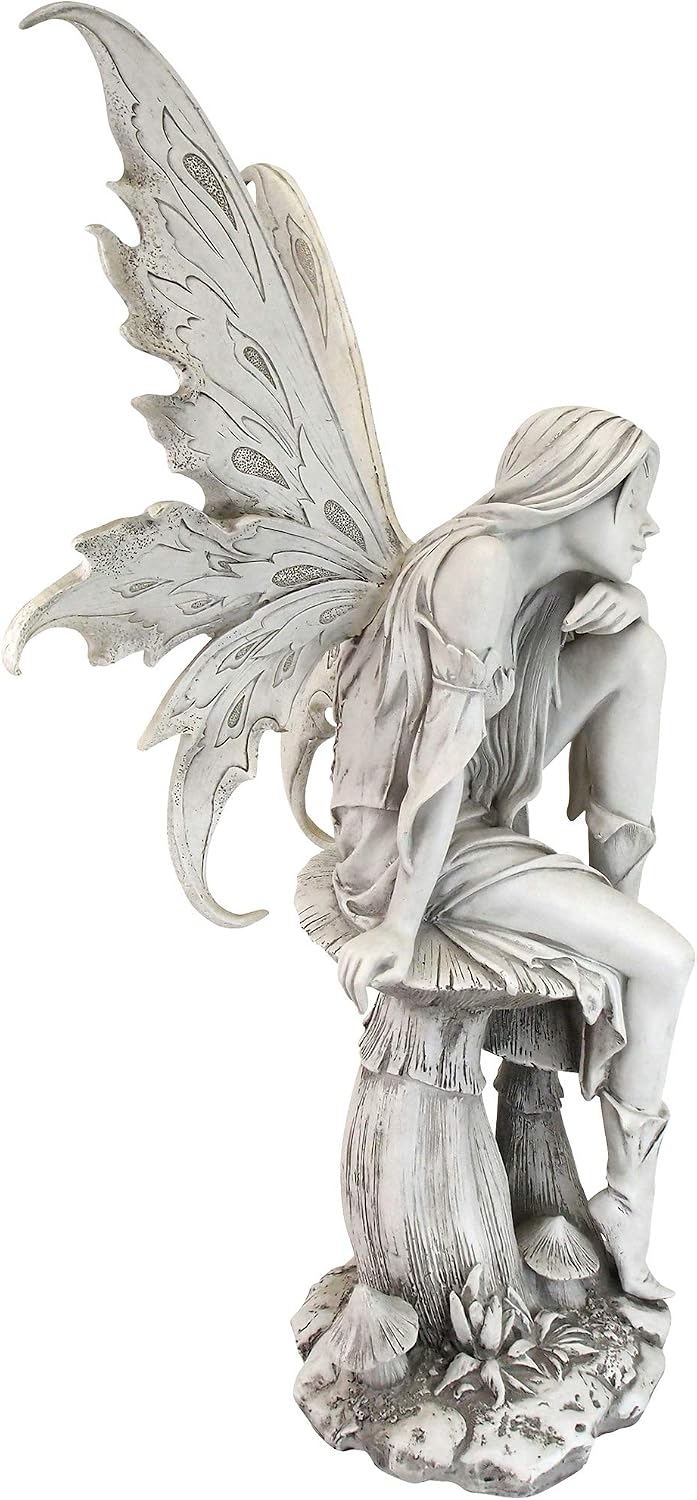 Design Toscano Fairy of Hopes and Dreams Garden Statue by Artist Cecelia 11"Wx11"Dx22"