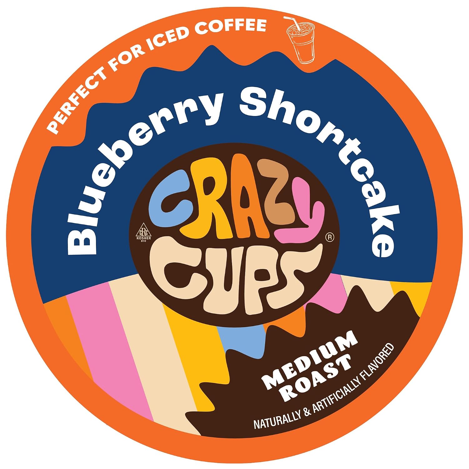 Crazy Cups Flavored Coffee for Keurig K-Cup Machines, Peppermint Chocolate Mocha, Hot or Iced Drinks, 22 Single Serve, Recyclable Pods