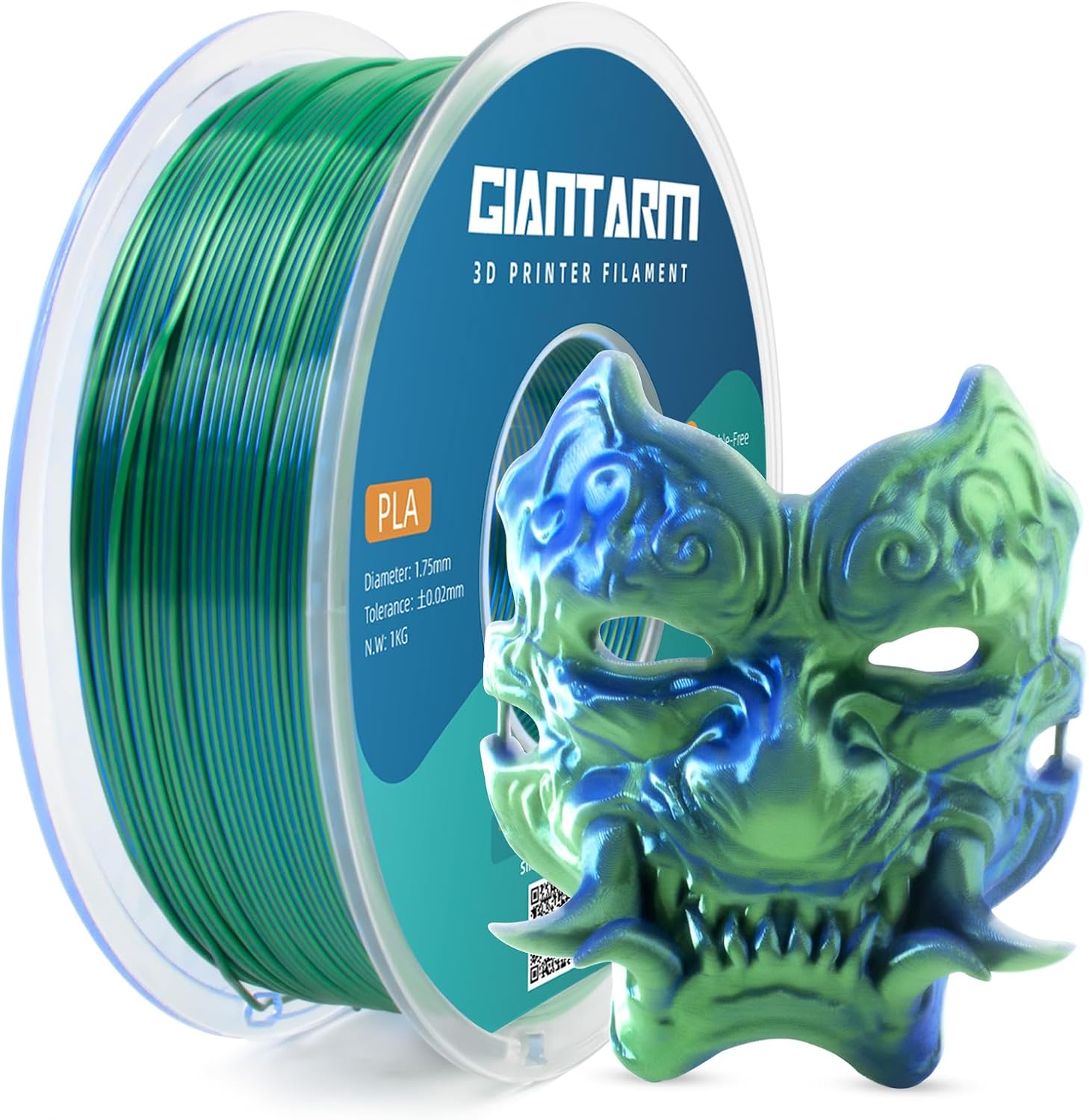 GIANTARM 3D Printer Filament, Silk Gold Pla Filament, 1Kg(2.2lbs) Spool, 1.75mm Dimension Accuracy +/- 0.03mm, 3D Printing Filament