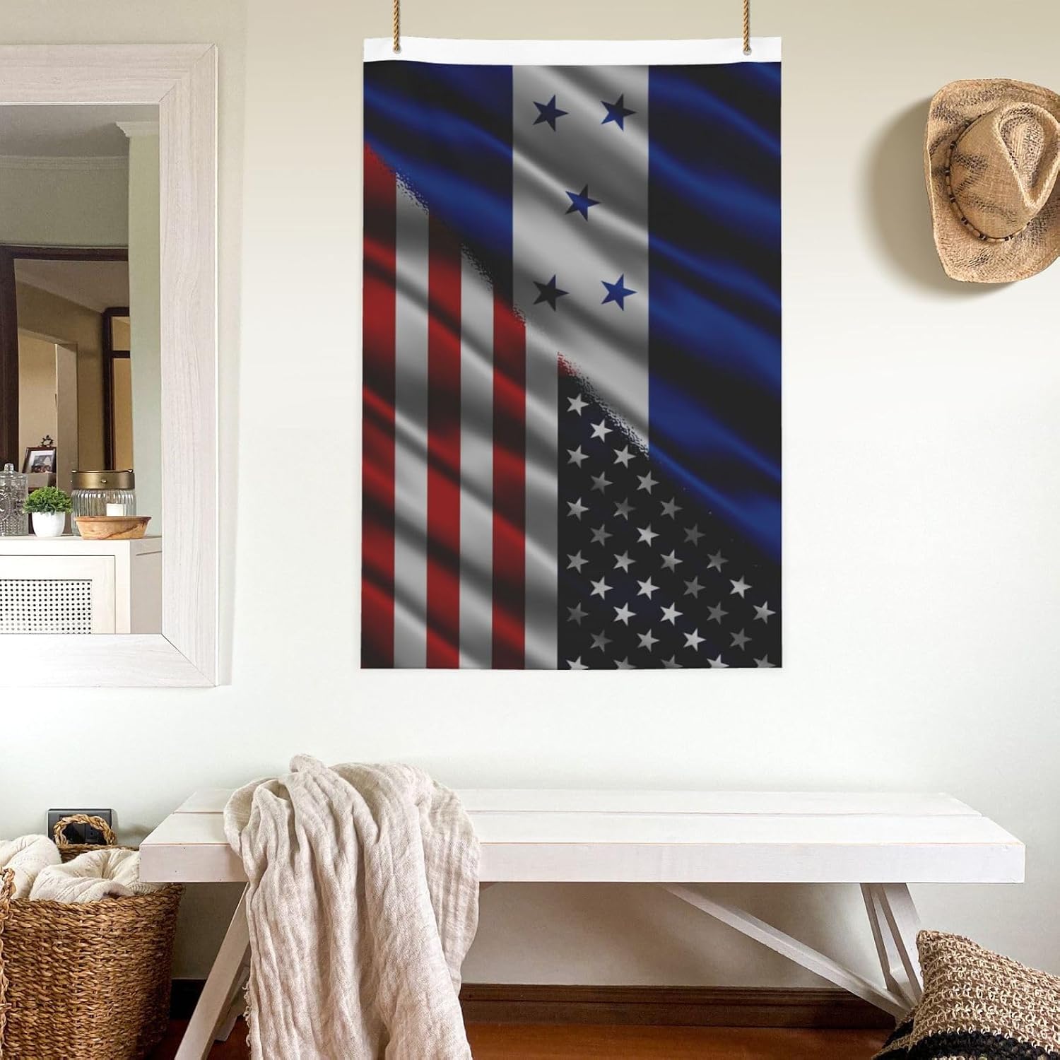 Nicaraguan Nicaragua And American Usa Flag 2x3 Ft Flags Double-Sided Printing Outdoor Indoor Decoration Country Flag 2x3 Foot Polyester Banner