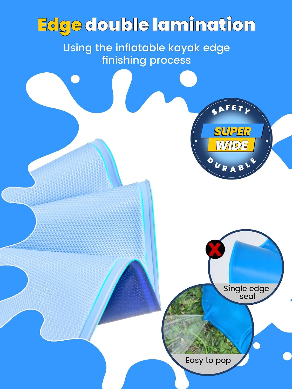 VISTOP 67" Non-Slip Splash Pad for Kids and Dogs, Thickened Sprinkler Pool for Toddlers, Outdoor Backyard Water Toys, Fun Fountain Play Mat for Babies