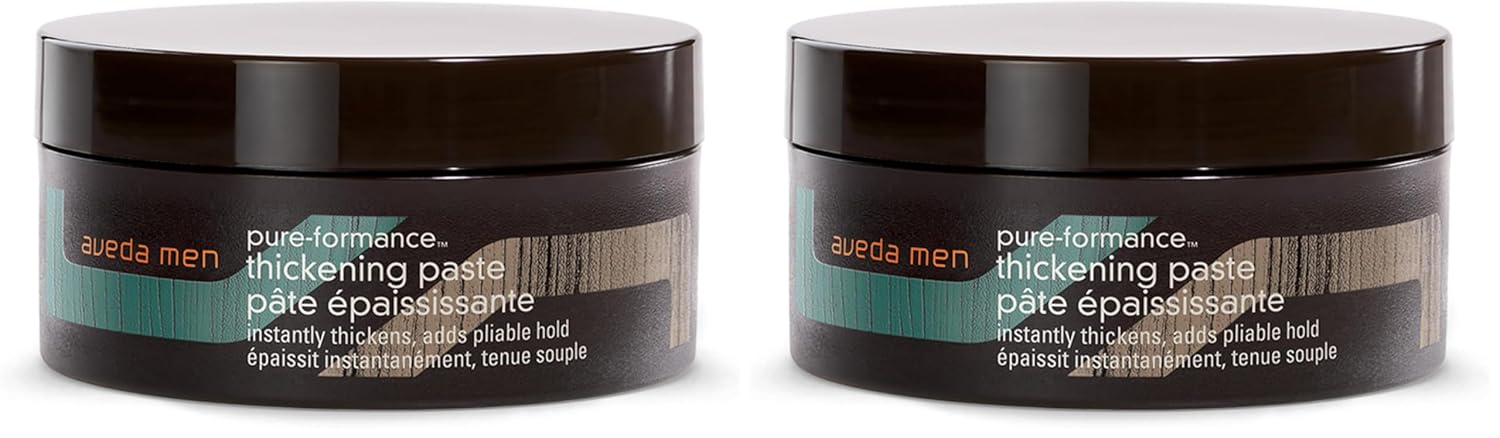 Aveda Men Pure-Formance Thickening Paste | Thickens Hair | Versatile Hold | Natural Finish Hair Styling Paste | With Amla |91% Naturally Derived*, 2.5 Fl Oz