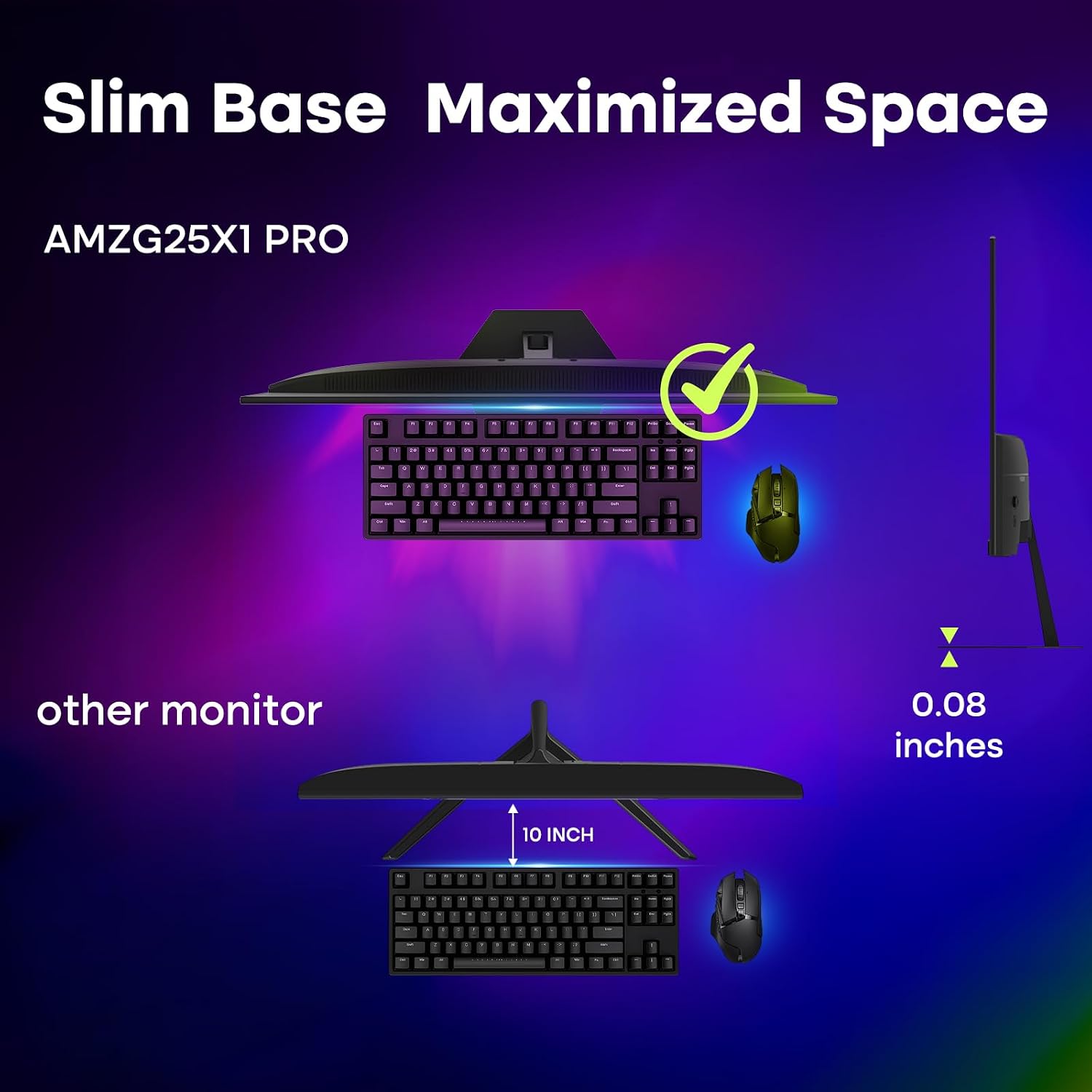 Amzfast 34 Inch Curved Monitor 240Hz UWQHD (3440x1440) Gaming Monitor, 1ms G-SYNC Compatible, 1500R, PIP/PBP, HDR400, 96% DCI-P3, Tilt/Swivel/Height Adjustable, TÜV Rheinland, HDMI 2.1, AMZG34C8 Pro
