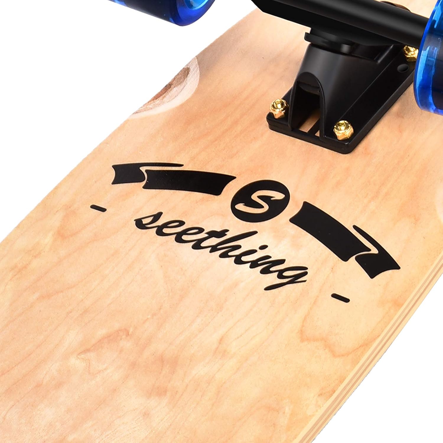 seething 42 Inch Longboard Skateboard Complete Cruiser Pintail, The Original Artisan Maple Skateboard Cruiser Pintail for Cruising, Carving
