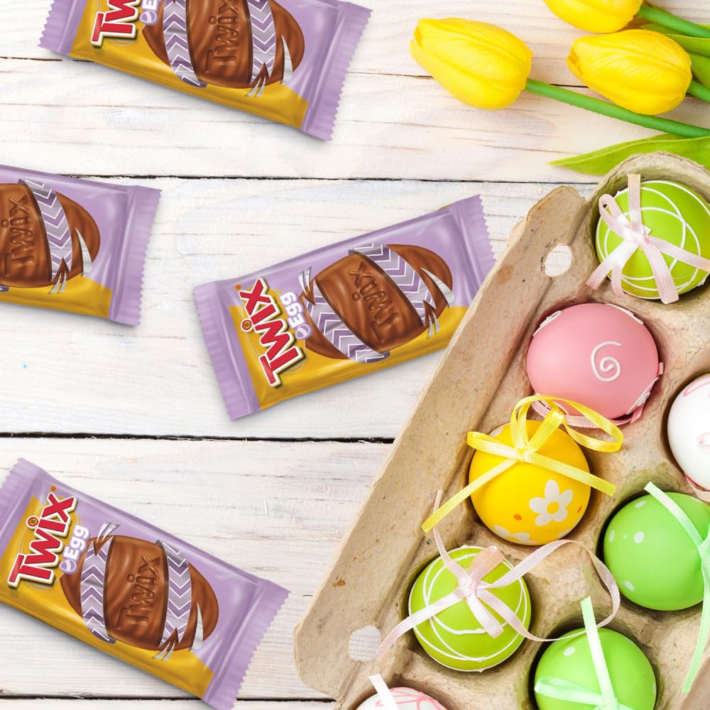 TWIX Full Size Milk Chocolate Caramel Cookie Candy Bars, Bulk, 36 ct | Crunchy cookie and chewy caramel in full size bars individually wrapped, for party favors, sharing, movie nights, gift box