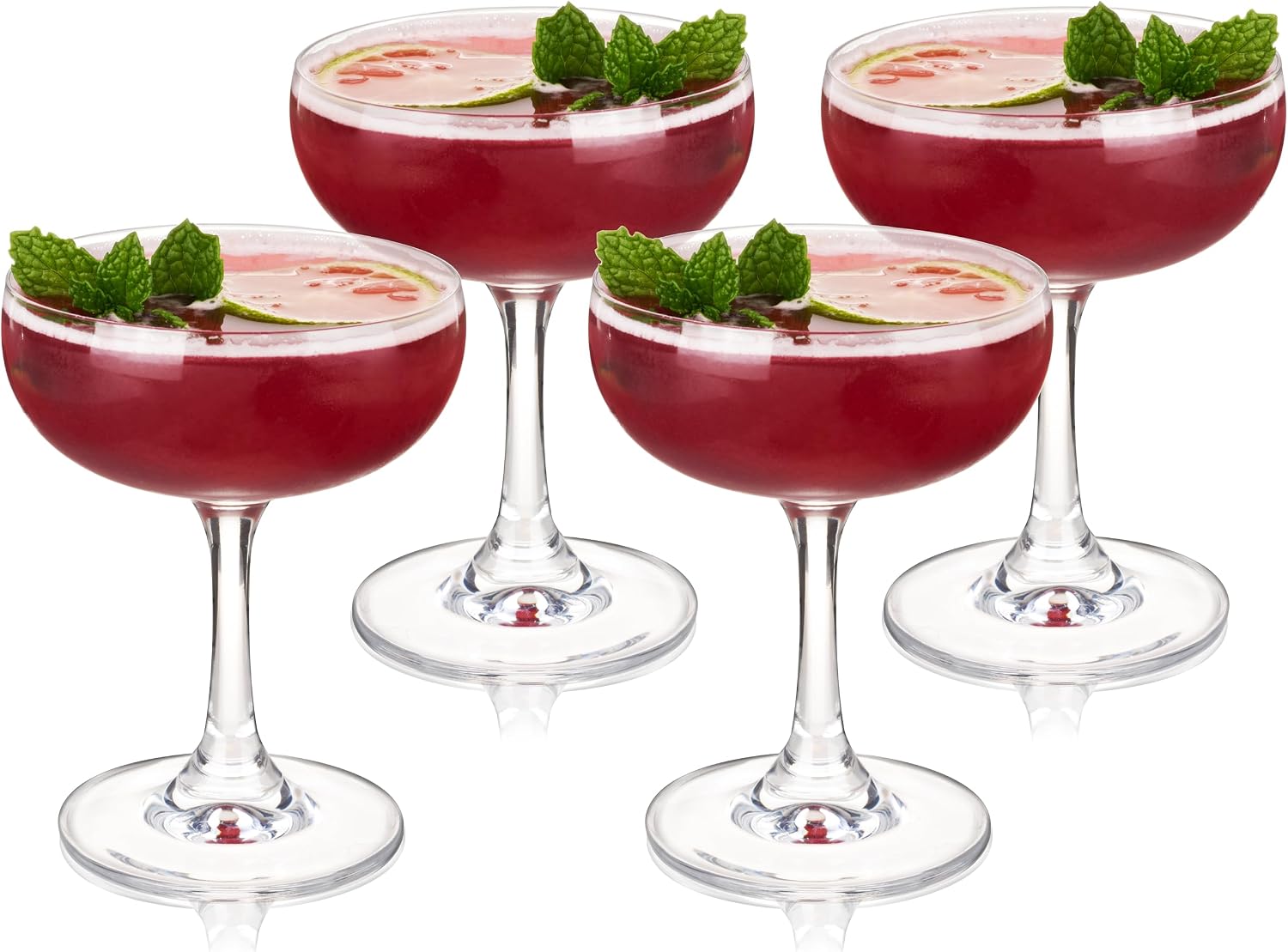 True Coupe Glass, Martini Glasses for Cocktail Party, Perfect for Espresso Martini, Manhattan, Champagne, Elegant 7 oz Glassware for Home Bars