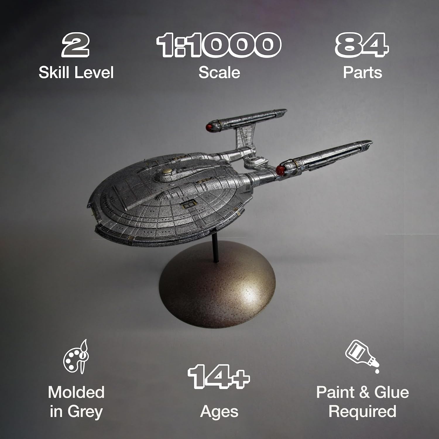Polar Lights Star Trek NX-01 Enterprise (Snap) 2T 1:1000 Scale Model Kit