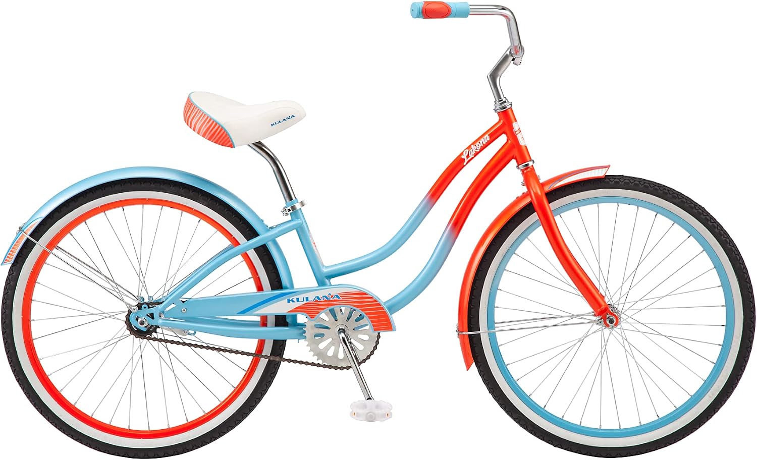 Kulana Lakona Shore, Tide or Wave Cruiser Bike, 20, 24 or 26 Inch Bike for Adults and Youth, 7 or Single Speed Beach Cruiser Bicycle