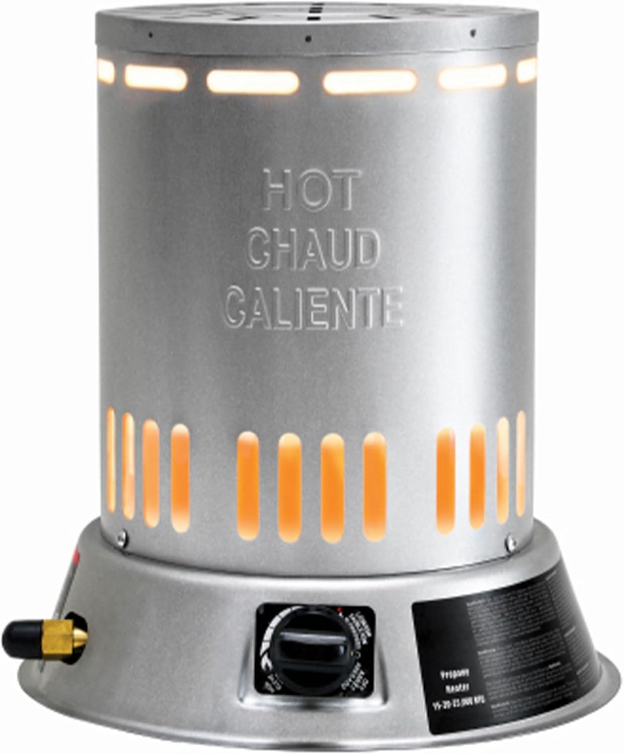 Dura Heat LPC25 15-25, 000 BTU Propane (LP) Convection Heater, Gray | 15K-25K BTUs, Heats up to 600 sq ft, Runs up to 28 hrs on 20 lb Propane Tank