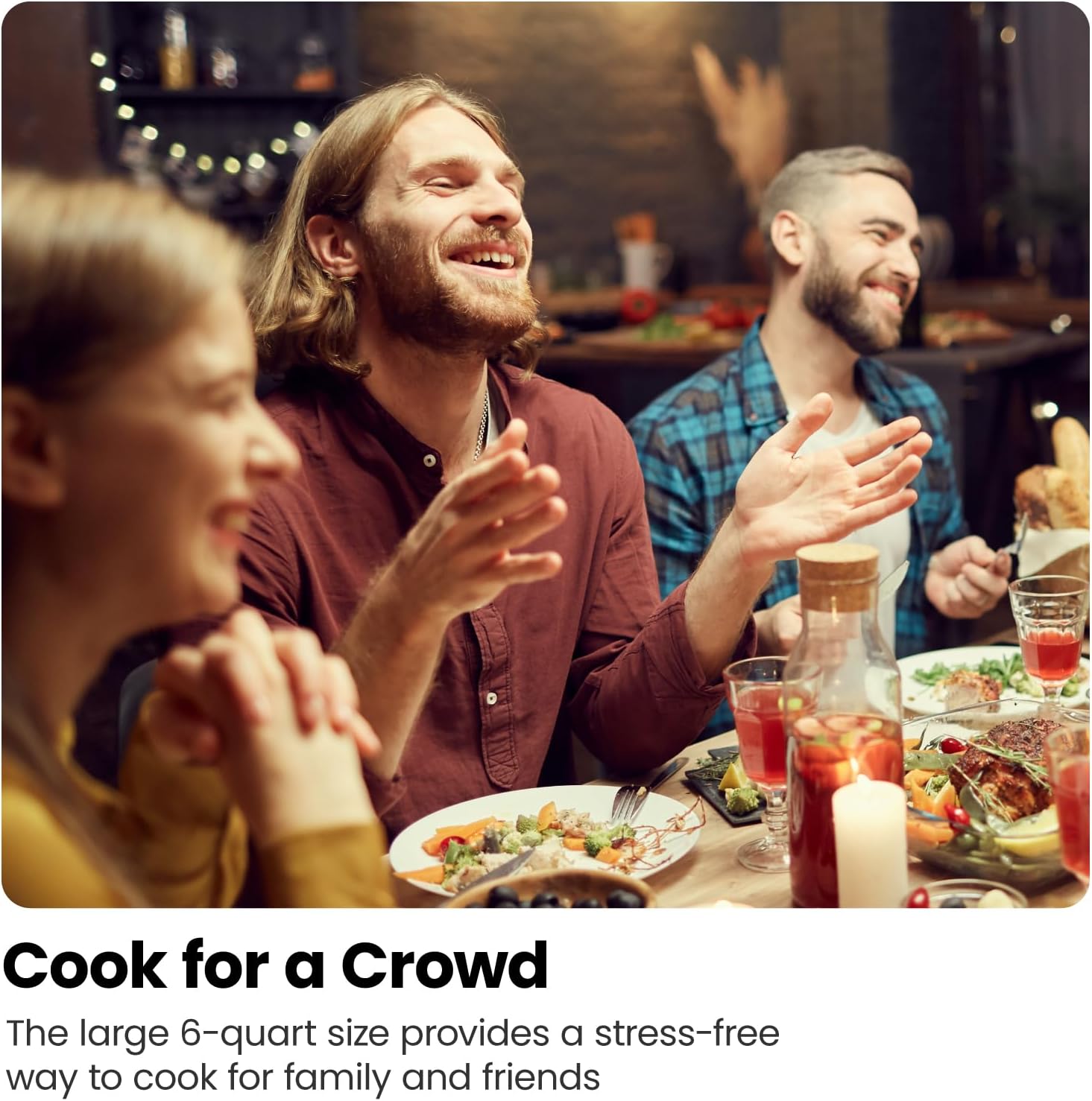 Chefman Triple Slow Cooker & Food Warmer, Three Crock Slowcooker with 2.5 Qt. Ceramic Crocks, 7.5-Quart Total Capacity, PFAS-Free, Three Temperature Settings, Dishwasher-Safe Parts – Stainless Steel