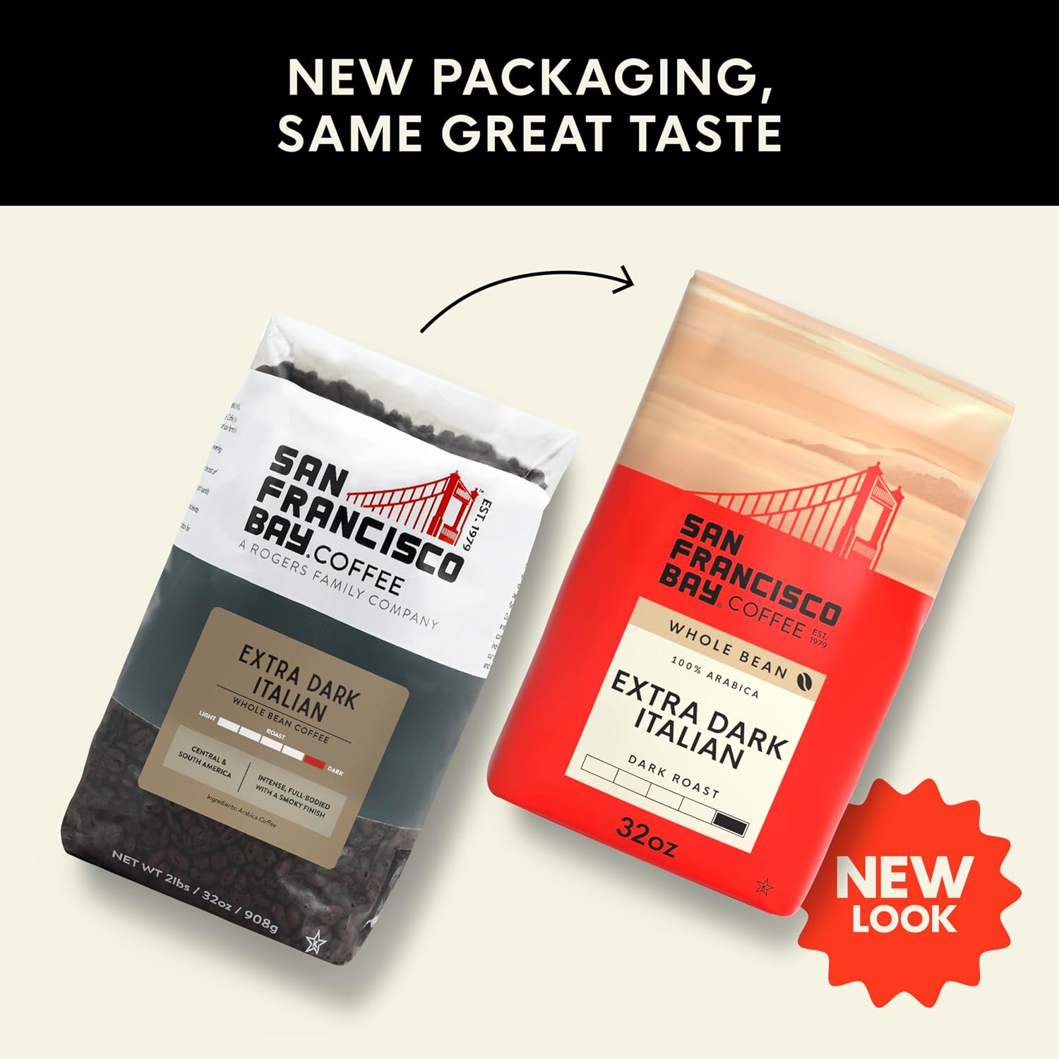 San Francisco Bay Coffee French Roast Whole Bean Coffee, 2 lb bag