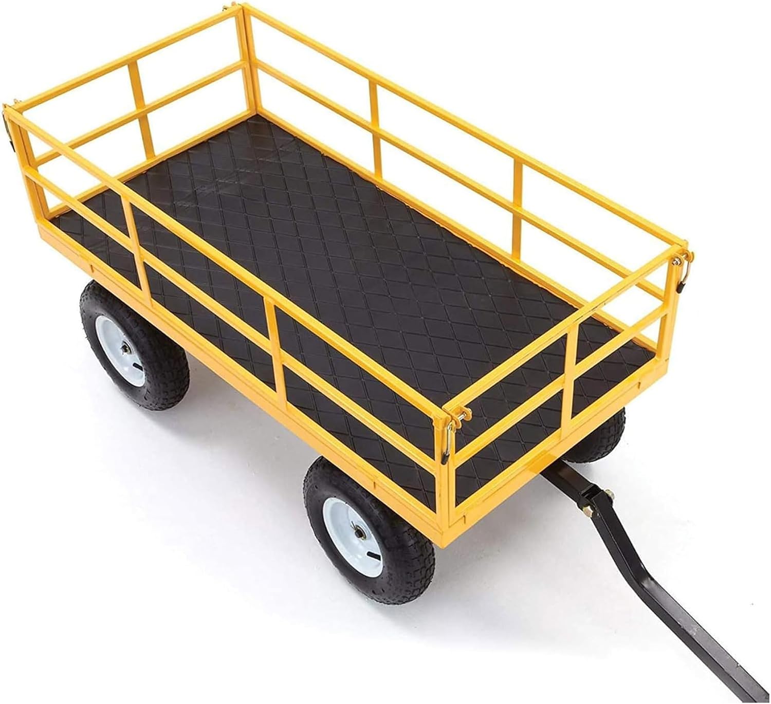 Gorilla Carts 800-Pound Capacity Heavy Duty Steel Mesh Versatile Utility Garden Wagon with Easy Grip Handle for Outdoor Hauling, Red, Model GOR800-COM | 800-lb Capacity Steel Utility Garden Cart for Homeowners and Contractors Hauling Firewood, Bricks and…