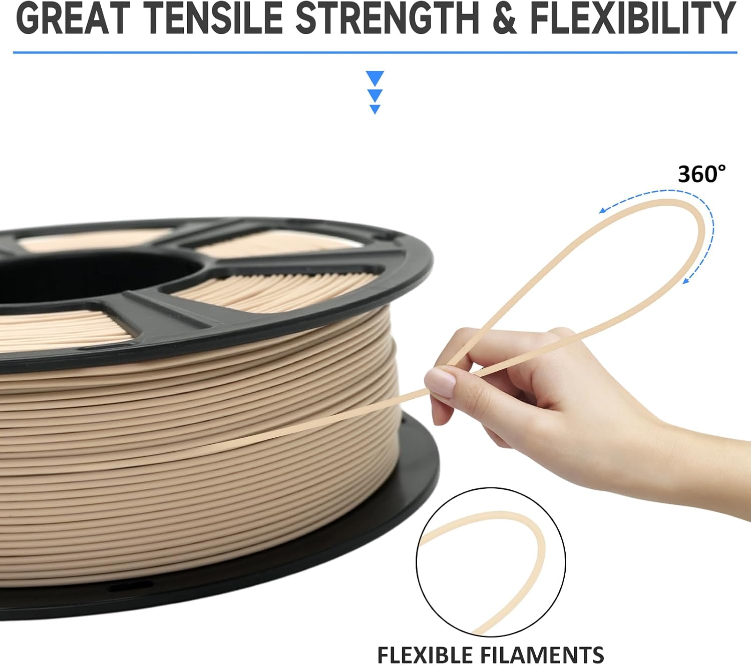 GIANTARM 3D Printer Filament, Silk Gold Pla Filament, 1Kg(2.2lbs) Spool, 1.75mm Dimension Accuracy +/- 0.03mm, 3D Printing Filament