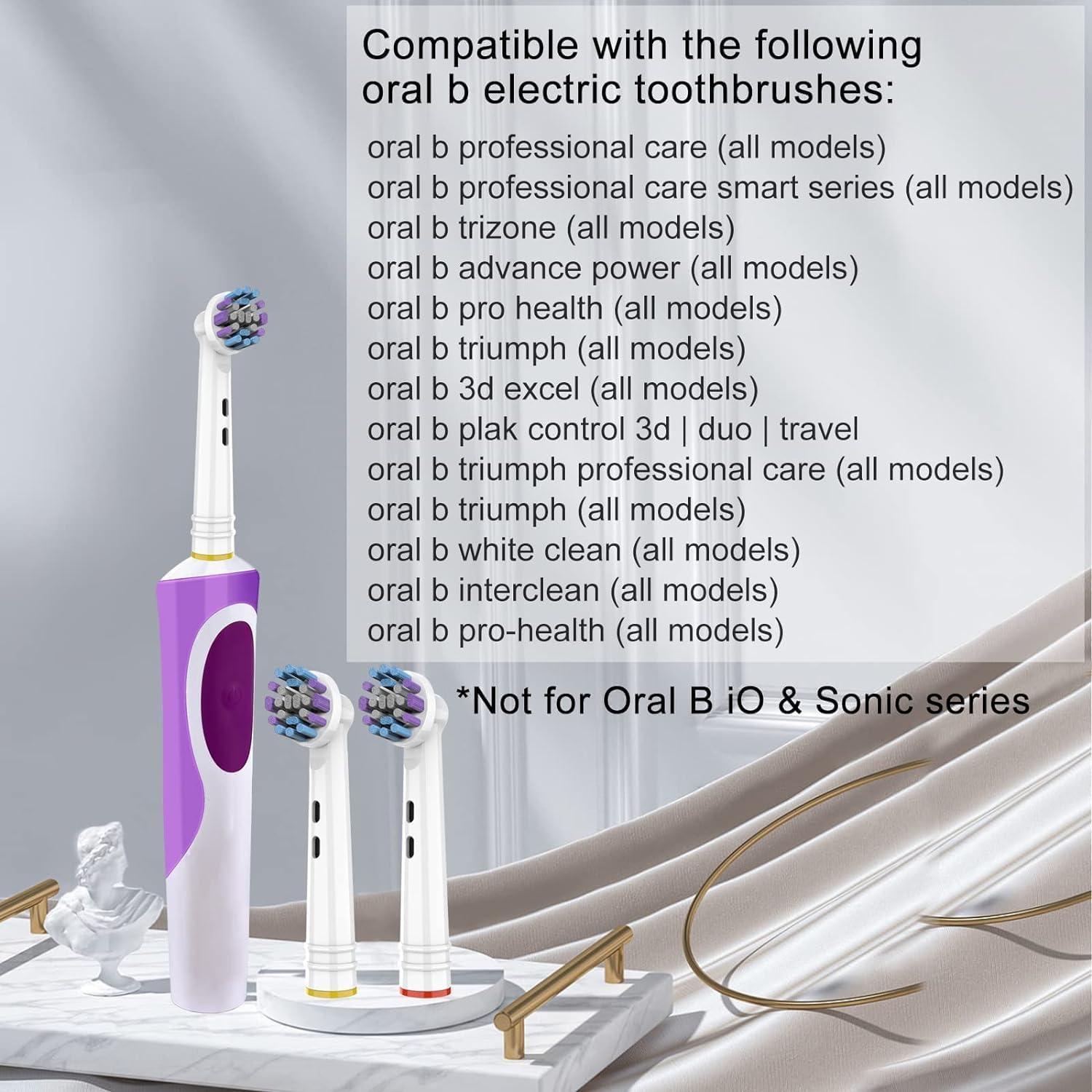 Electric Toothbrush Replacement Heads 16 Pack/Compatible Oral B Braun Replacement Brush Heads/Compatible Oral B Replacement Brush Heads