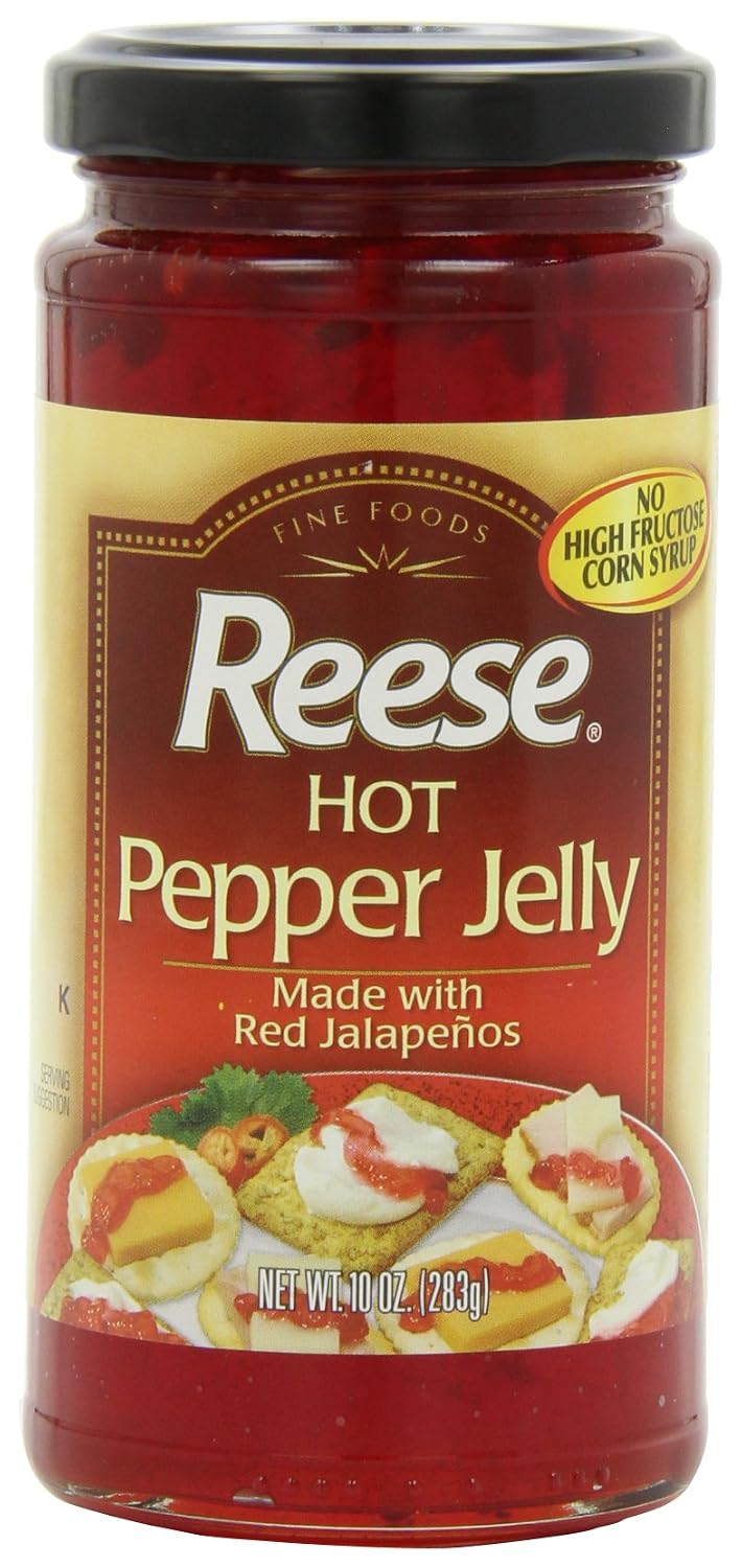 Reese Jelly, Hot Jalapeno, 10-Ounce (Pack of 6)