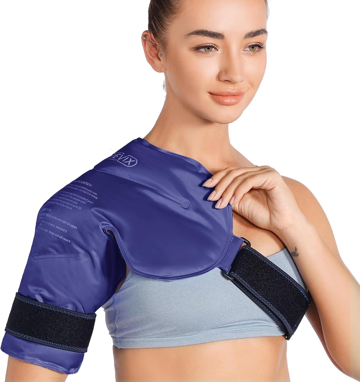 REVIX Shoulder Ice Pack Wrap for Rotator Cuff, Reusable Gel Cold Pack