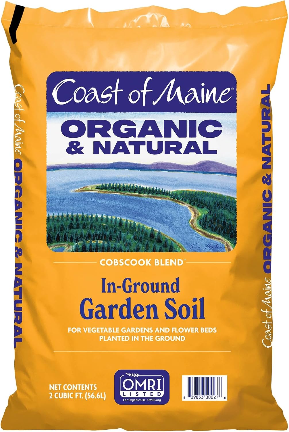 Coast of Maine Organic & Natural Cobscook Blend In-Ground Garden Soil - Multi-Use In Ground Garden Soil with Compost & Sphagnum Peat Moss - Annual &