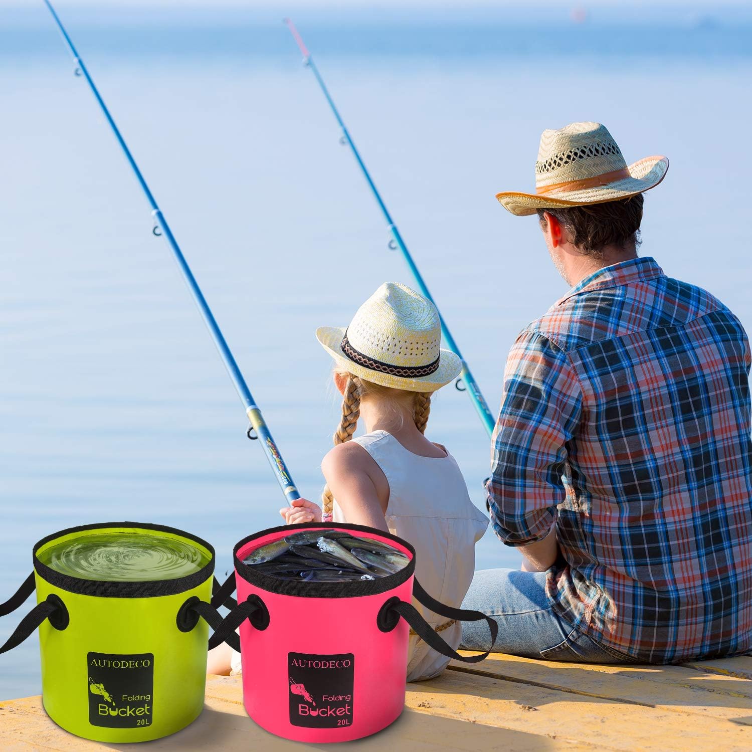 Collapsible Bucket 5 Gallon Container Folding Water Bucket Portable Wash Basin 20L