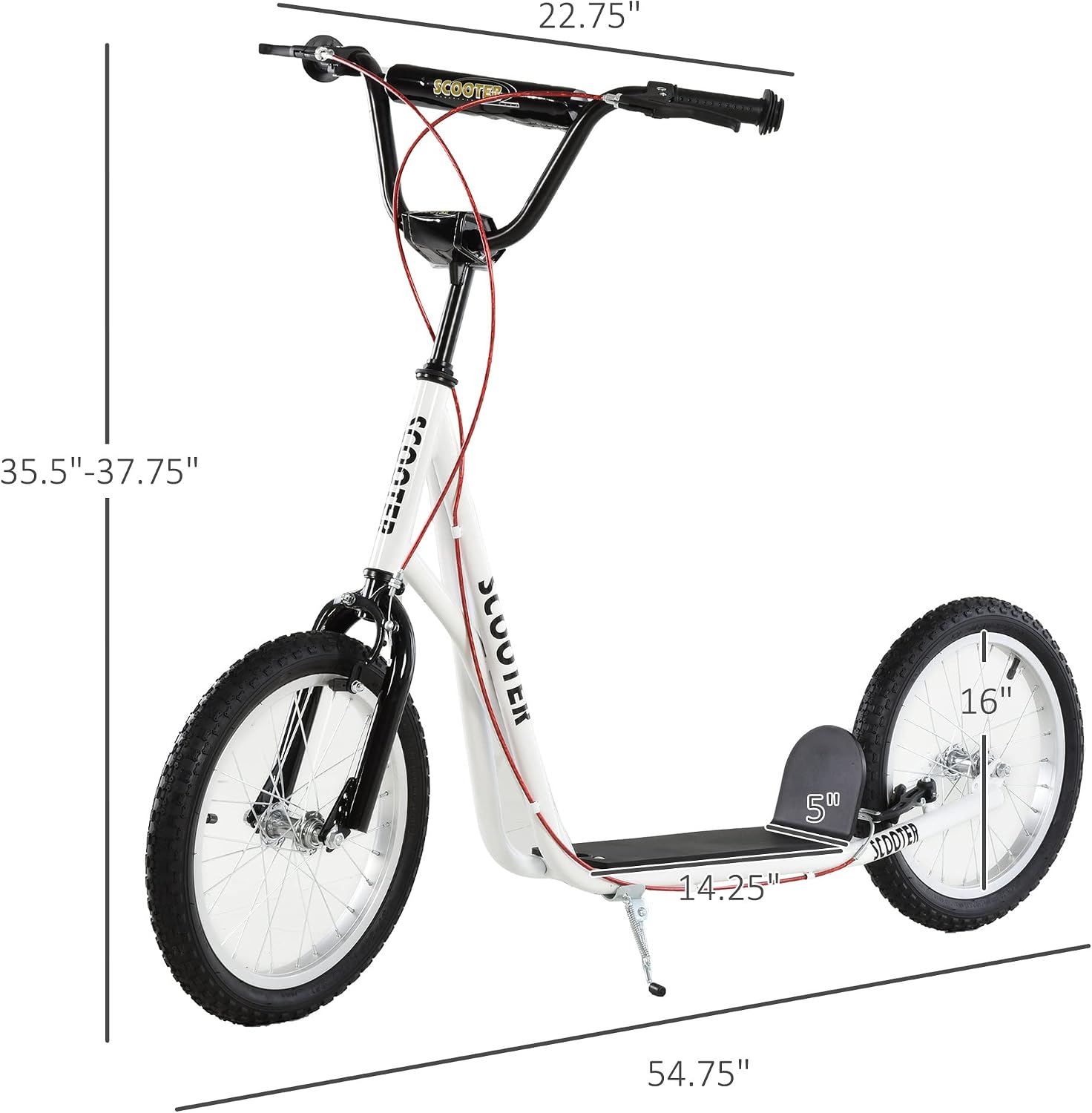 Aosom Youth Scooter Max Load 220 LBS Kids 5+