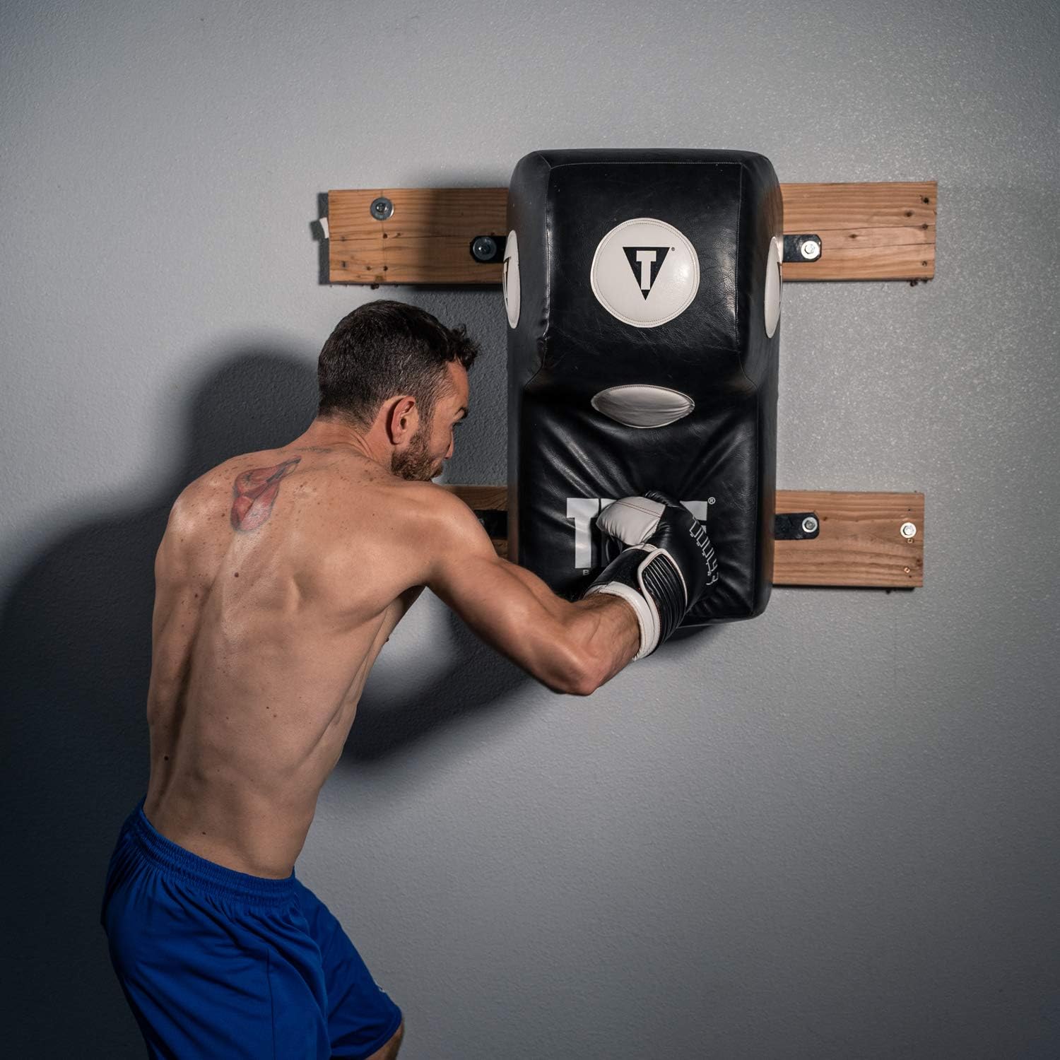 TITLE Boxing Wall Mount Menace Training Bag - Uppercut Bag, Angle Punching Bag