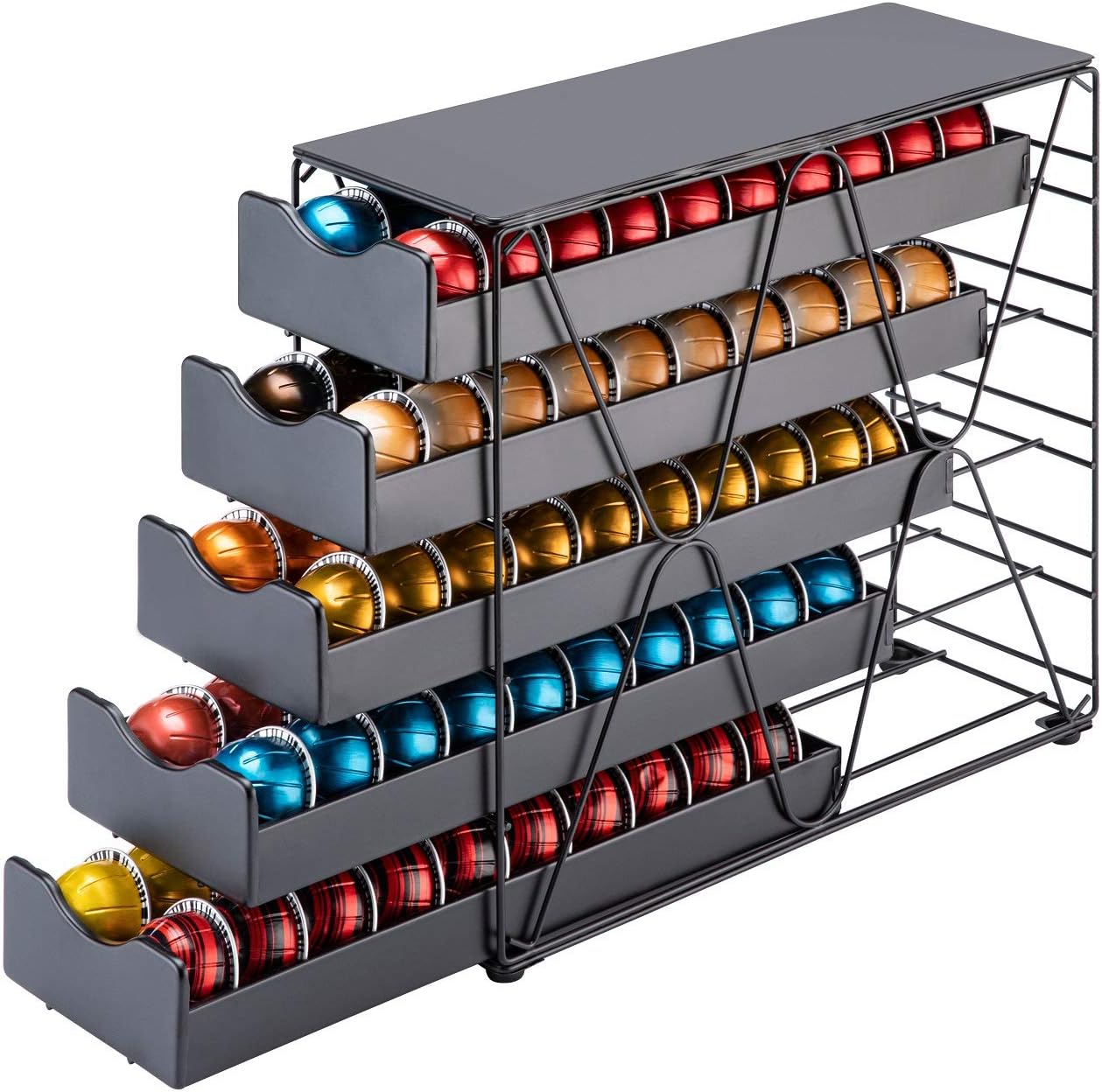 FlagShip Nespresso Vertuo Pod Holder 60 Large Pods Capacity 3 Tier