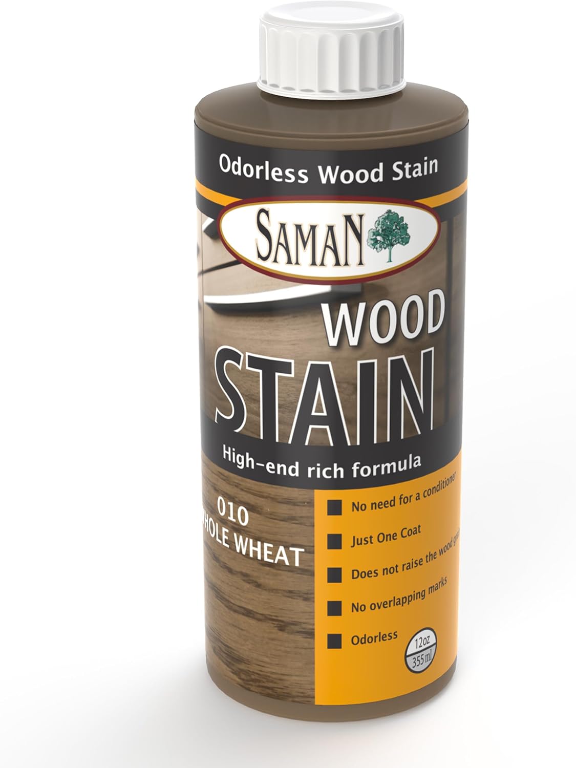 SamaN Interior Water Based Wood Stain - Natural Stain for Furniture, Moldings, Wood Paneling, Cabinets (Antique Walnut TEW-212-12, 12 oz)
