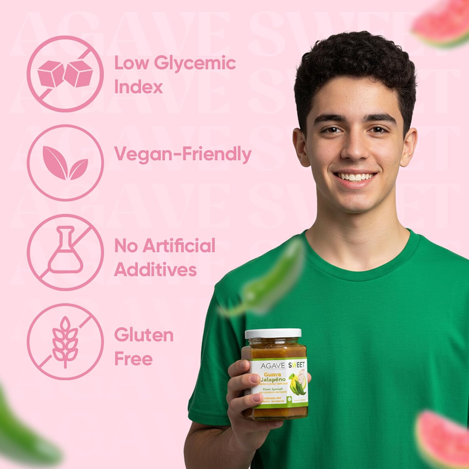 Agave Sweet Mango Fruit Spread with Agave Syrup No Sugar Fruit Spread 10 oz