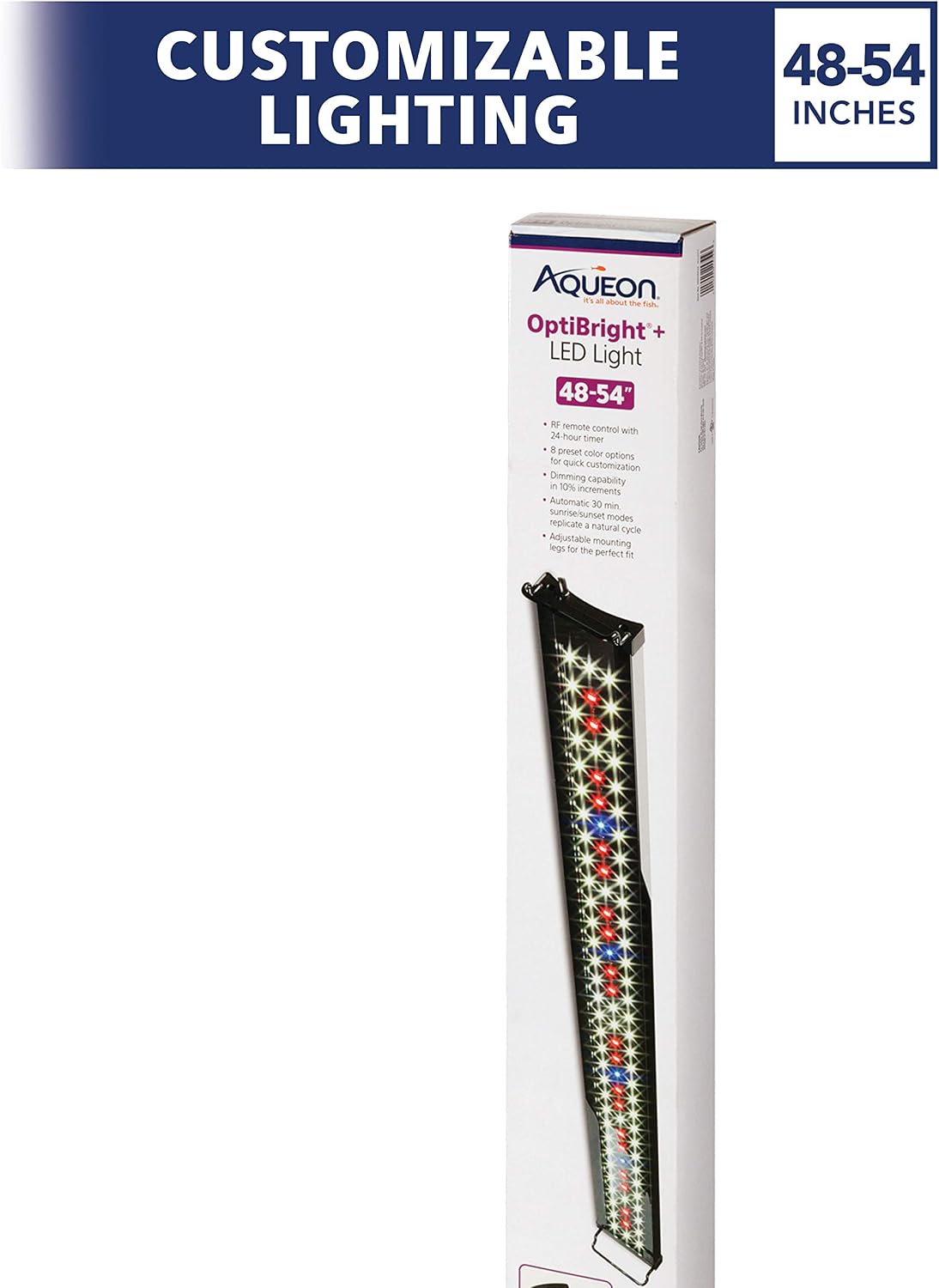 Aqueon Optibright Plus LED Fish Tank Aquarium Lighting System with Remote Control, 30 to 36 Inch | Plus, With Remote Control