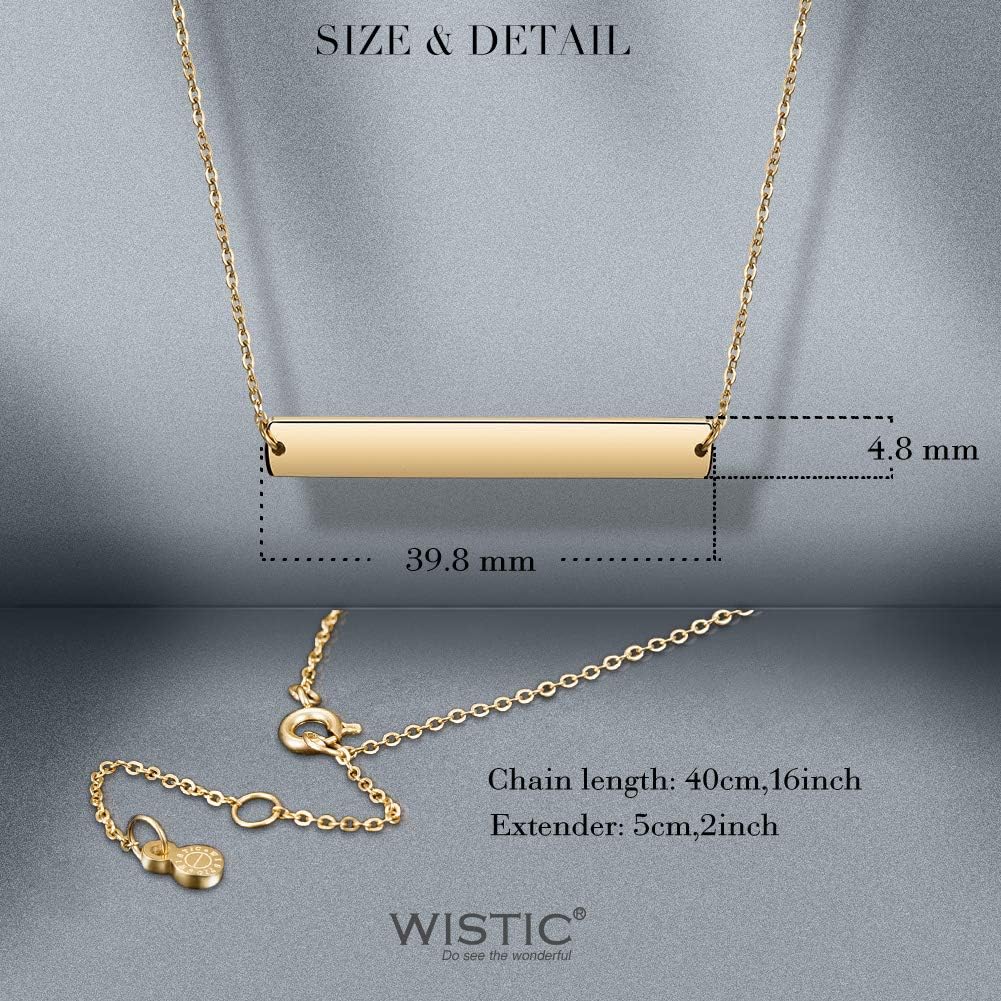 Multi Gold Bar Necklace for Women Vertical/Horizontal Bar Pendant Necklaces with Adjustable Chain Necklace Adult Jewelry