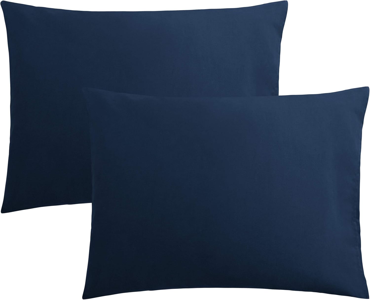 FLXXIE 2-Pack Microfiber Standard Pillow Cases, Envelope Style, White
