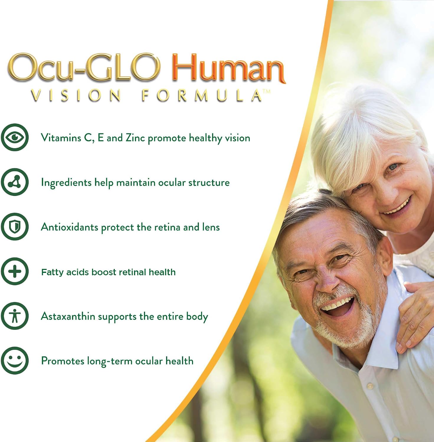 Ocu-GLO Human Vision Formula Eye Health Support Capsules, 90 Count