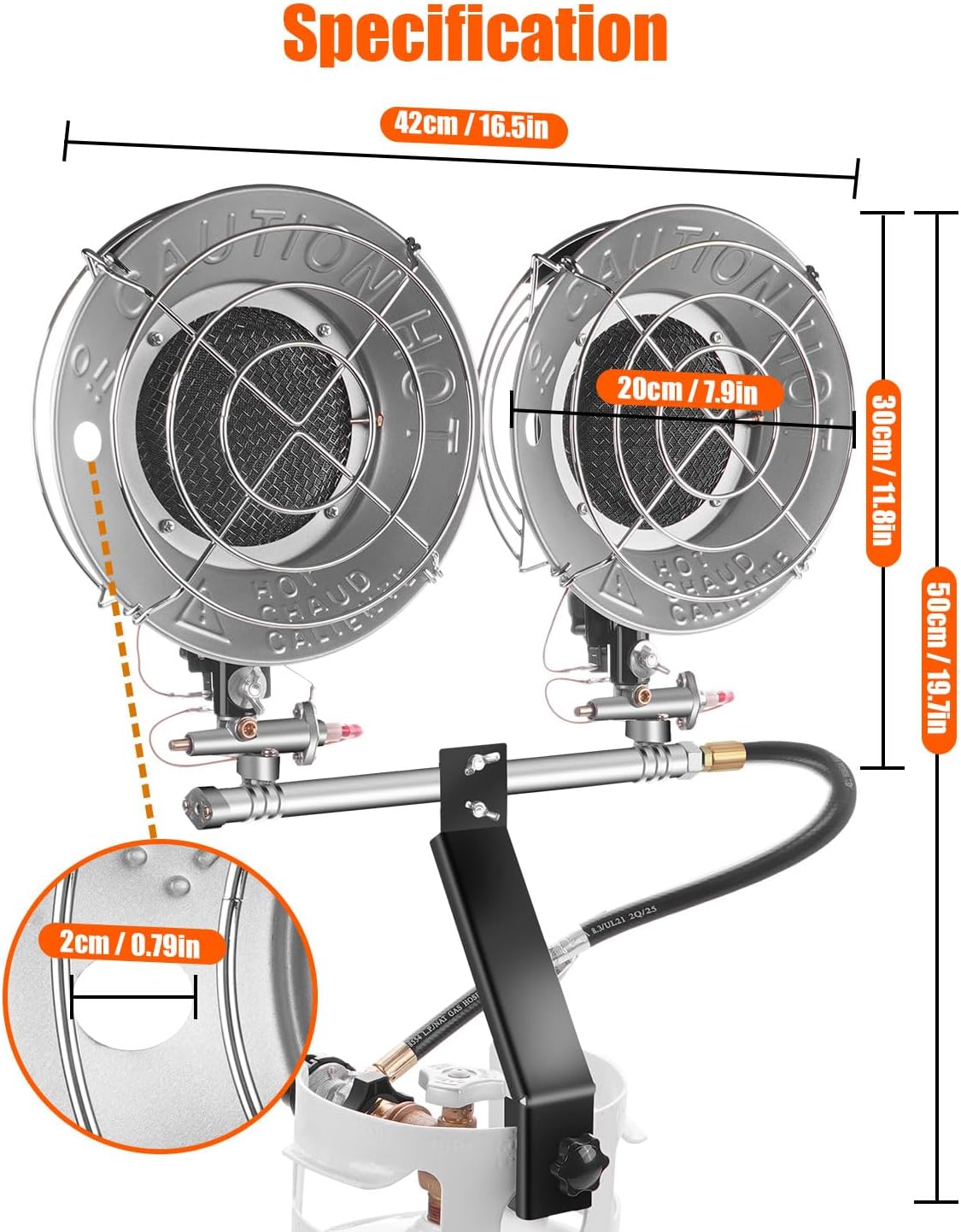 30000 BTU Portable Propane Heaters for Indoor Outdoor Use