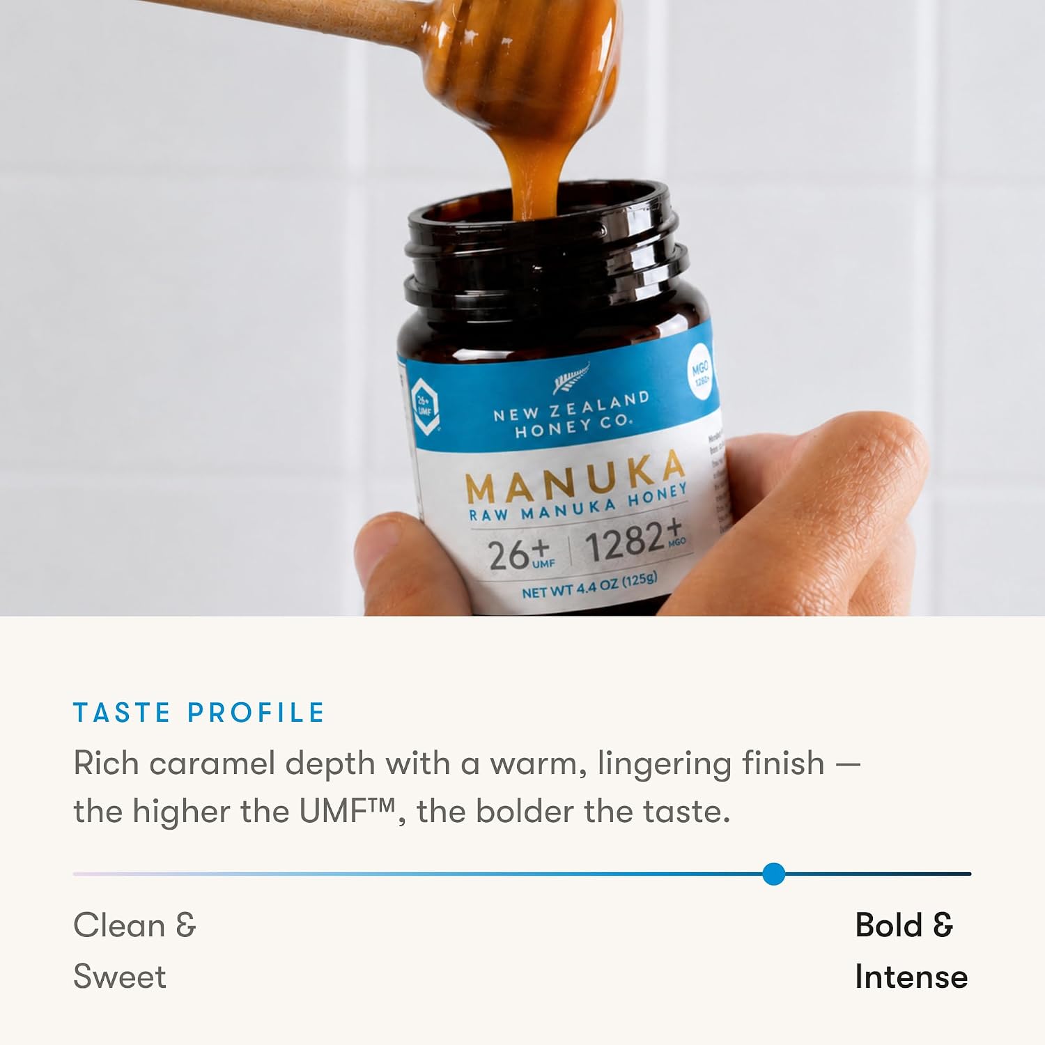 Raw Manuka Honey UMF 26+ MGO 1282+, UMF Certified, 3rd Party Tested, 8.8oz