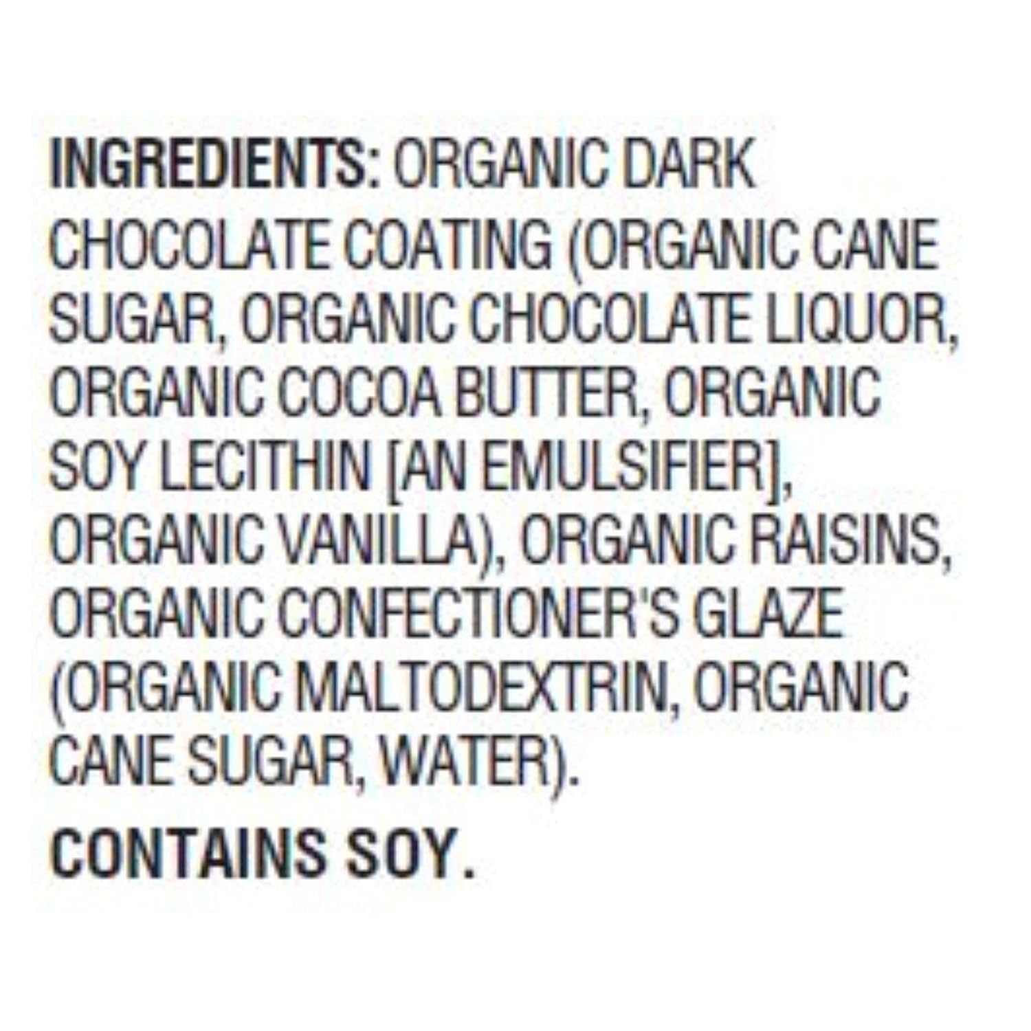 Organic Raisins; Dark Chocolate