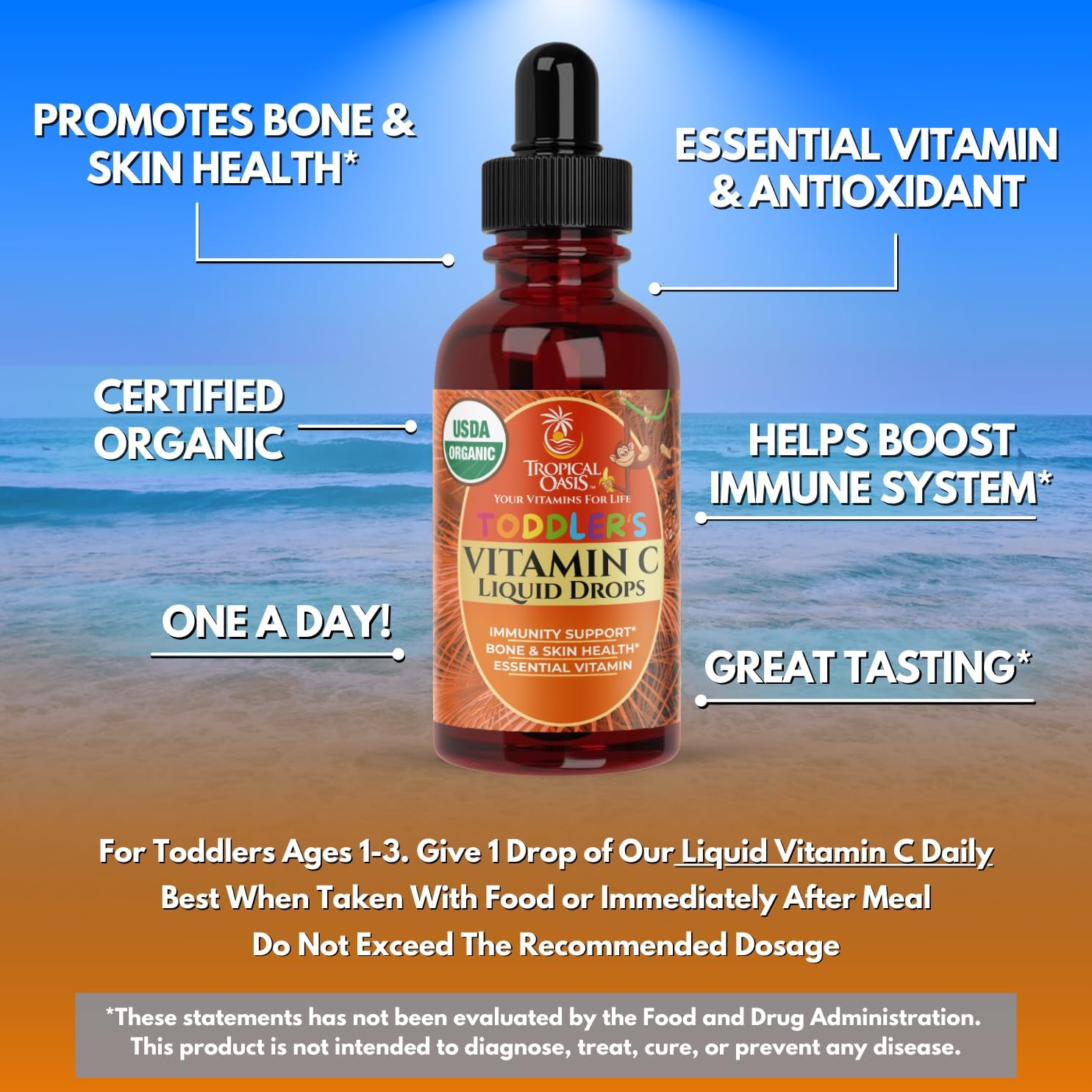 Premium Liquid Multivitamin For Kids | Sugar Free Kids Vitamins | 100% DV of 14 Vitamins for Kids | Multivitamin for Children Ages 4+ | Great Tasting, Non-GMO, Max 98% Absorption Rate- 16 oz, 32 Serv