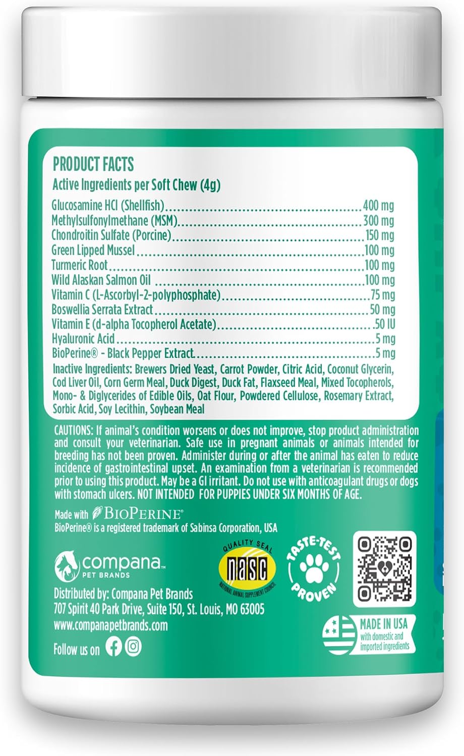 Doggie Dailies Hip & Joint Chews for Dogs, Chicken, All Breeds, 225 Count | Glucosamine & Chondroitin Supplement, Supports Joint Health & Mobility, Soft Chews for Dogs of All Breeds & Sizes