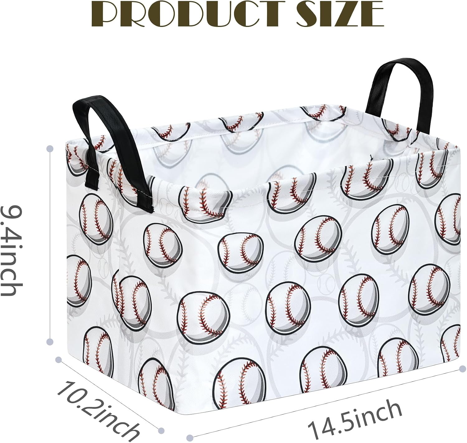 MAIZMZ Rectangular Storage Basket Collapsible Organizer Bin Waterproof Toy Box for Organizing Home/Dorm/Kitchen/Pet/Office/Closet/Shelf/Gift Baskets