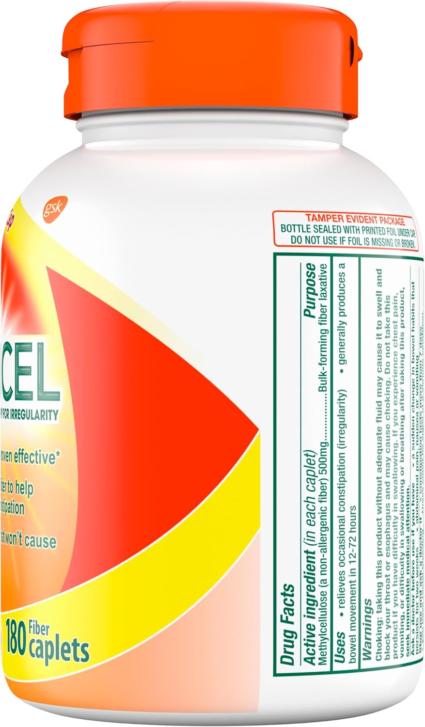 Citrucel Powder Fiber Therapy for Occasional Constipation Relief, 16.9 oz | Sugar Free, Methylcellulose Fiber Therapy for Irregularity That Won't Cause Gas, Orange Flavor