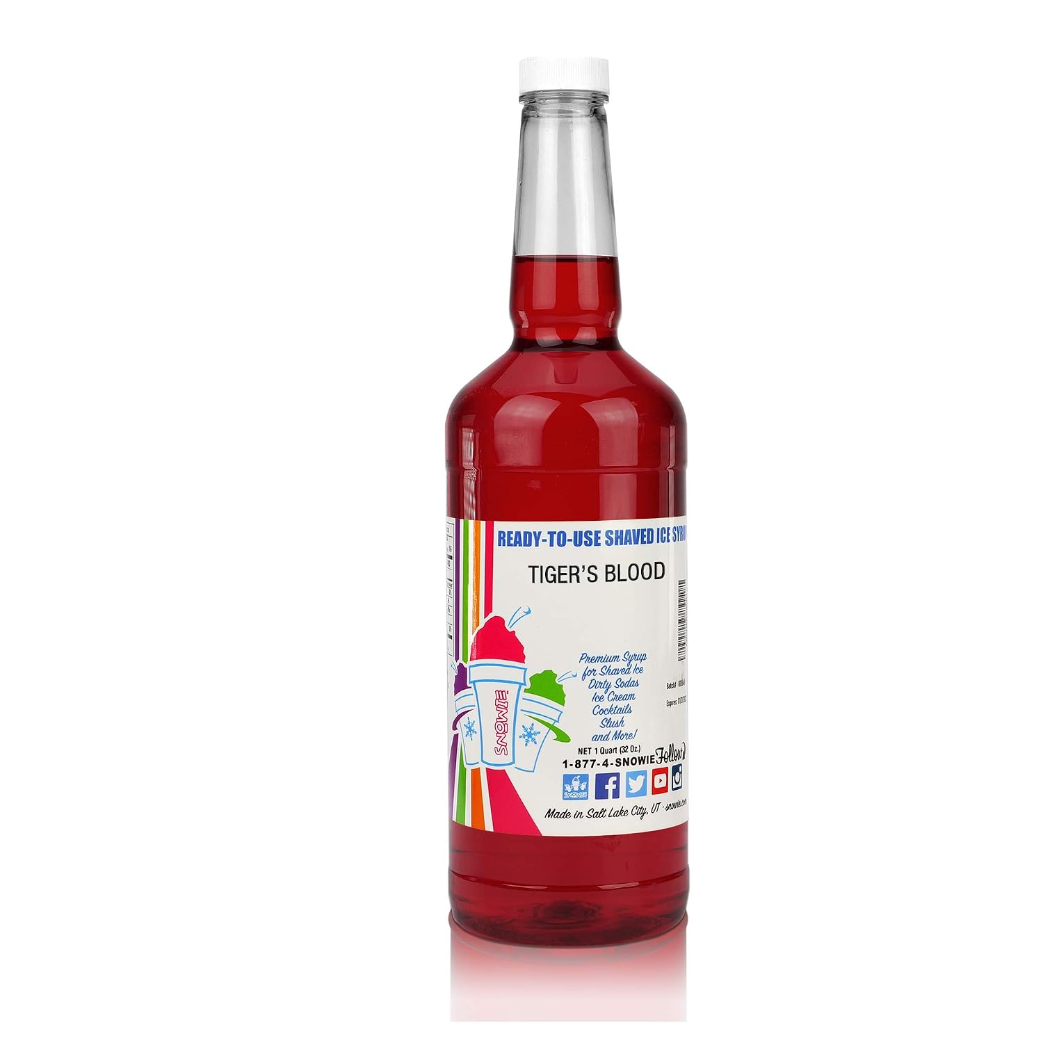 SNOWIE Ready to Use Shaved Ice Snow Cone Syrup - Gallon (Cotton Candy Pink)